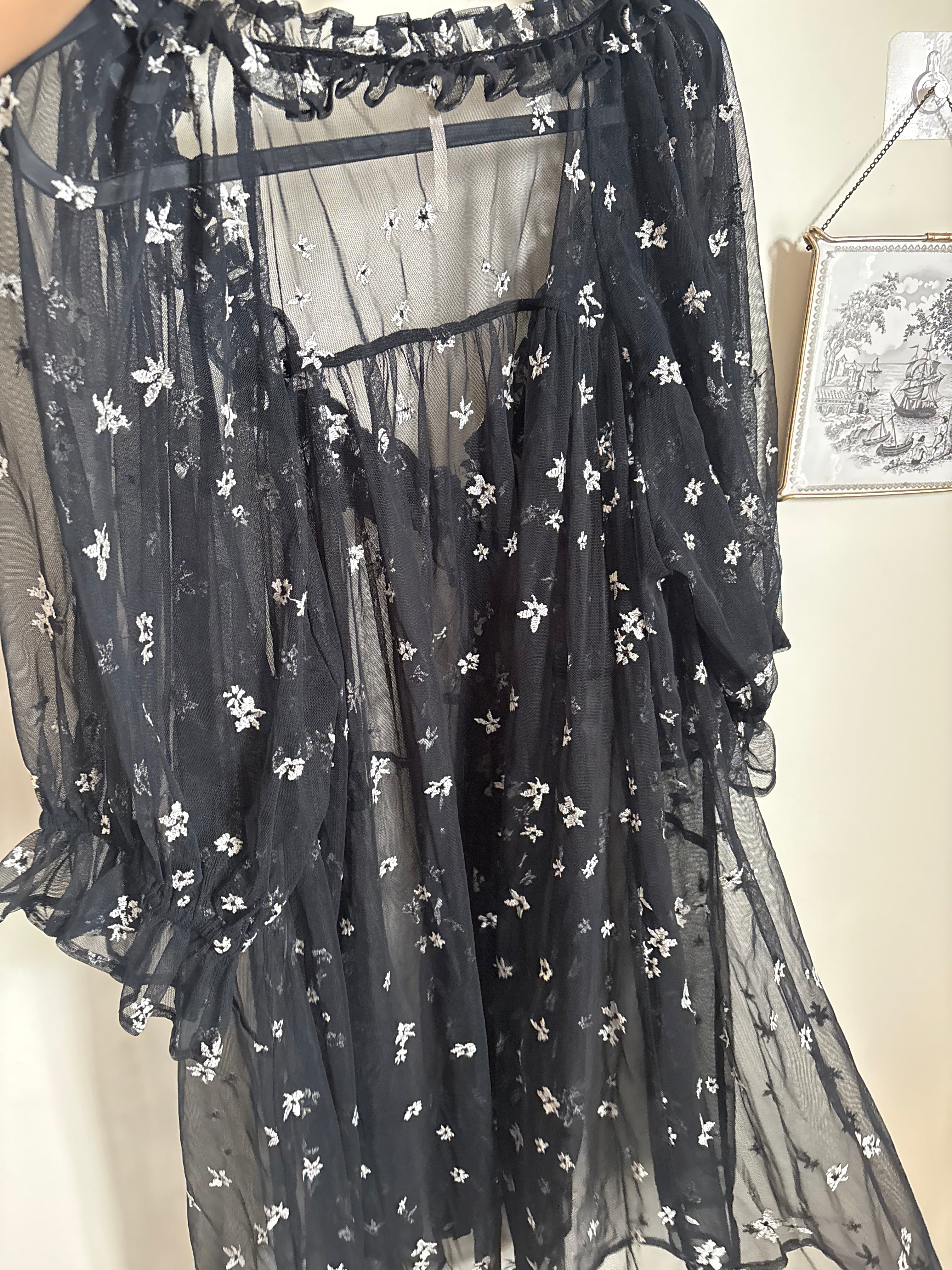 FREE PEOPLE With Love Mesh Mini Dress S