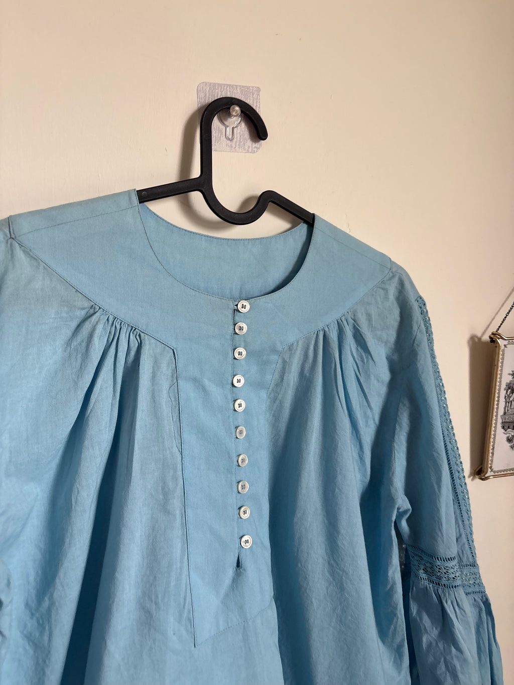 BLUE COTTON TOP M