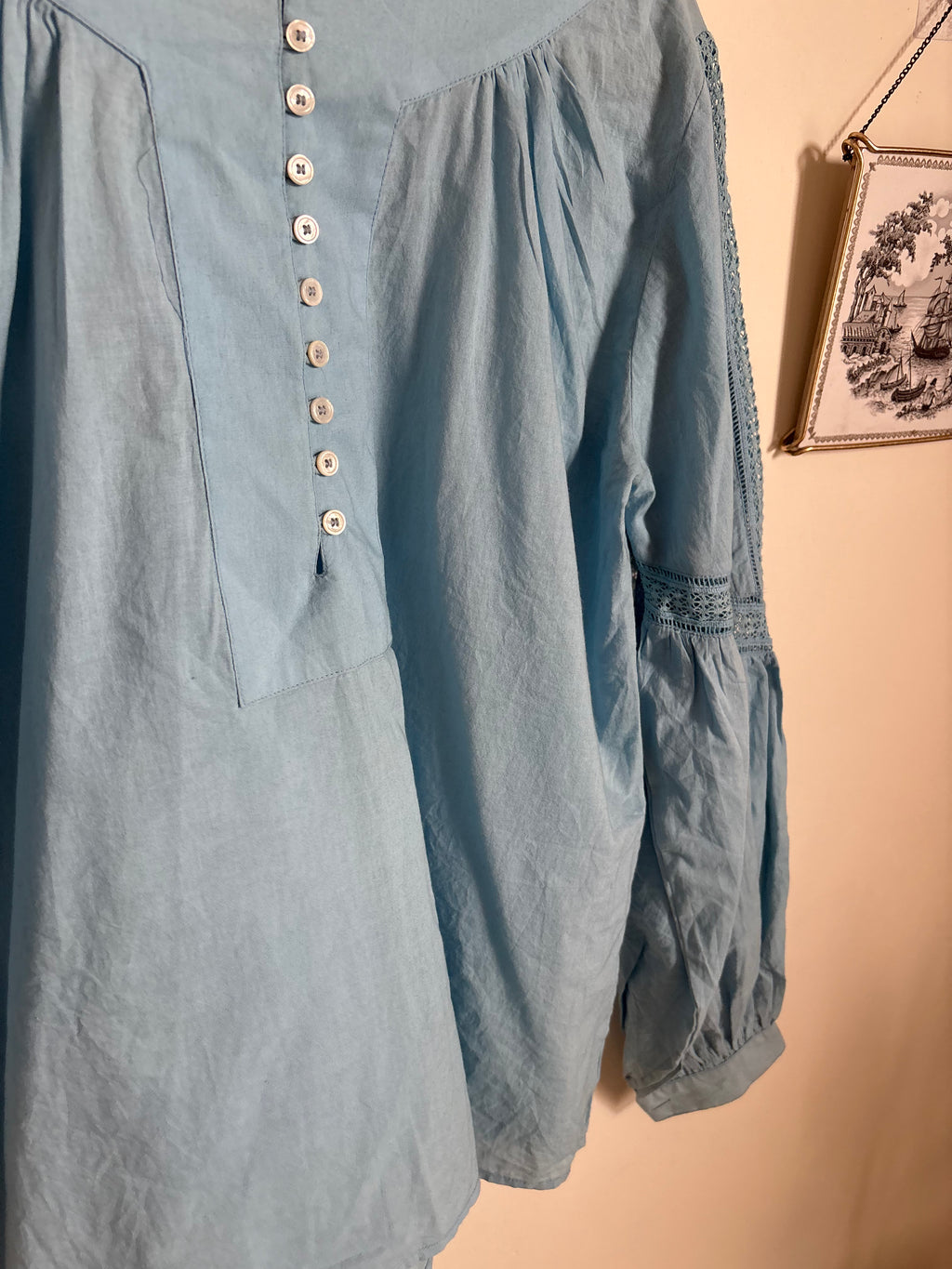 BLUE COTTON TOP M