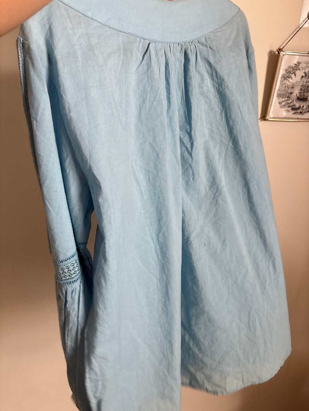 BLUE COTTON TOP M