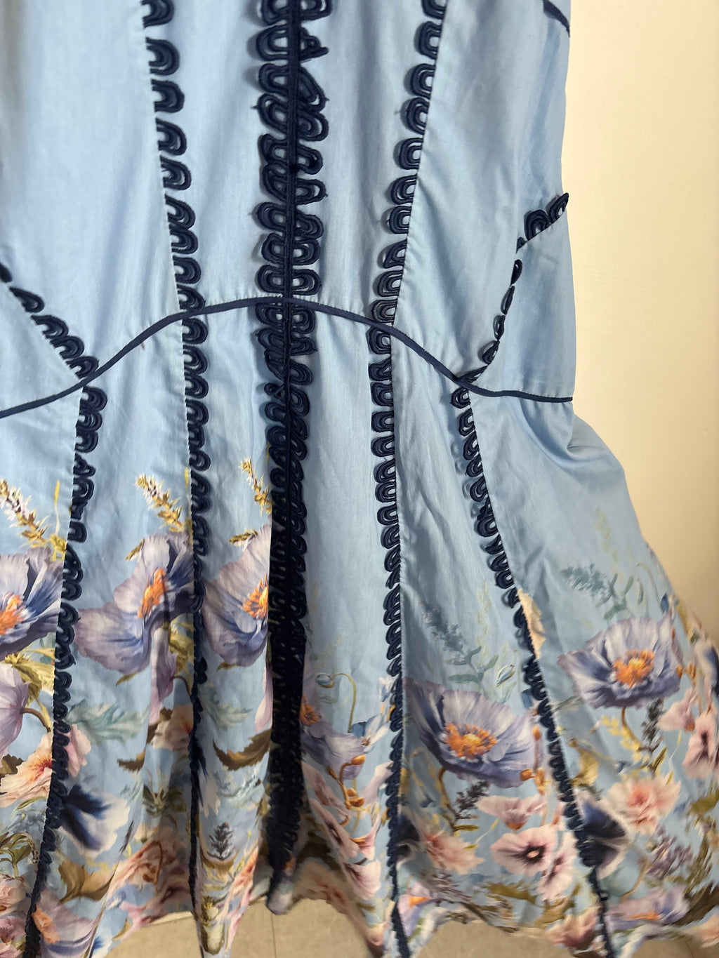 KAREN MILLEN Trailing Floral Woven Halter Neck Maxi Dress UK 10