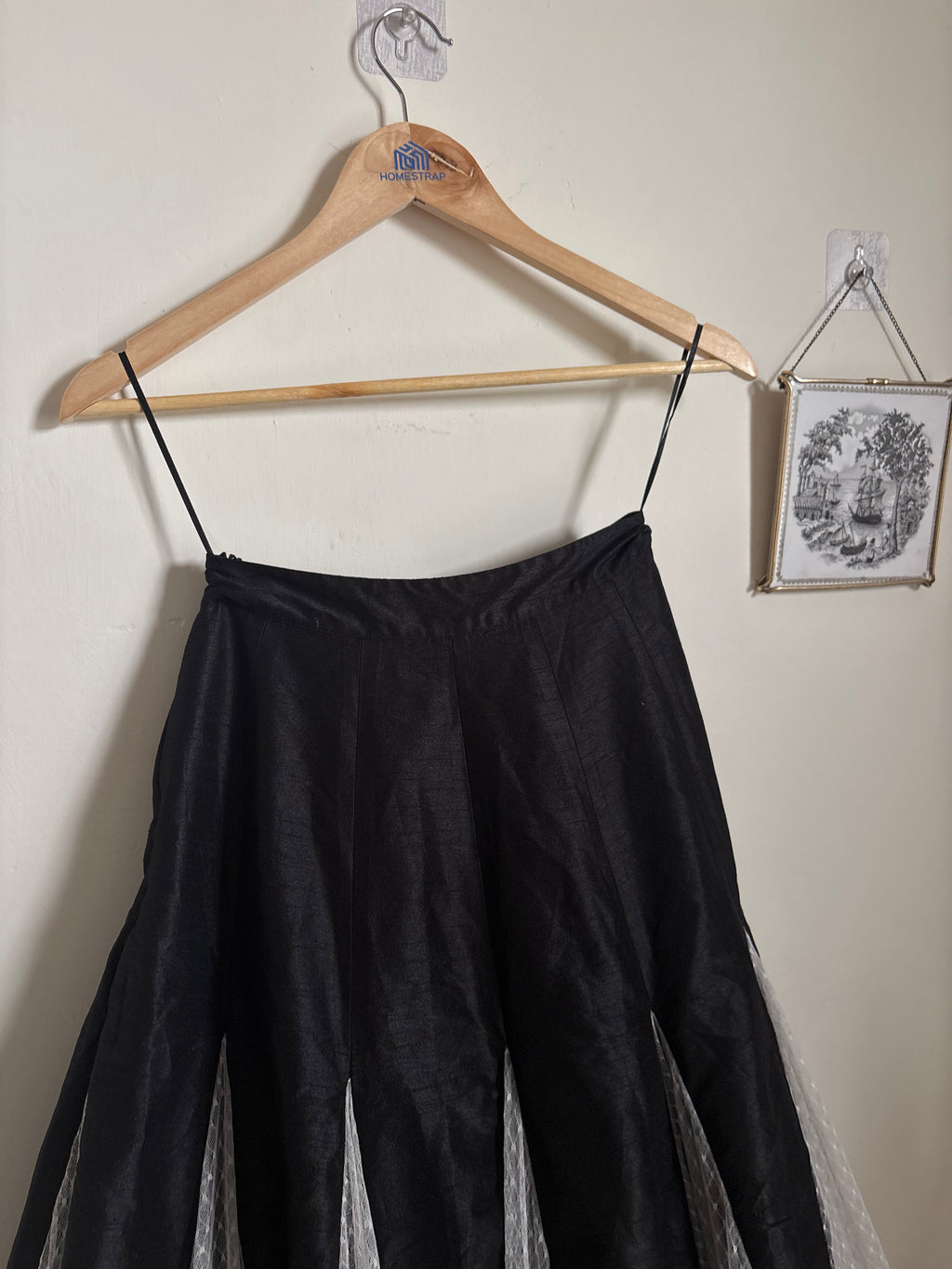 GODET FLARED MAXI SKIRT
