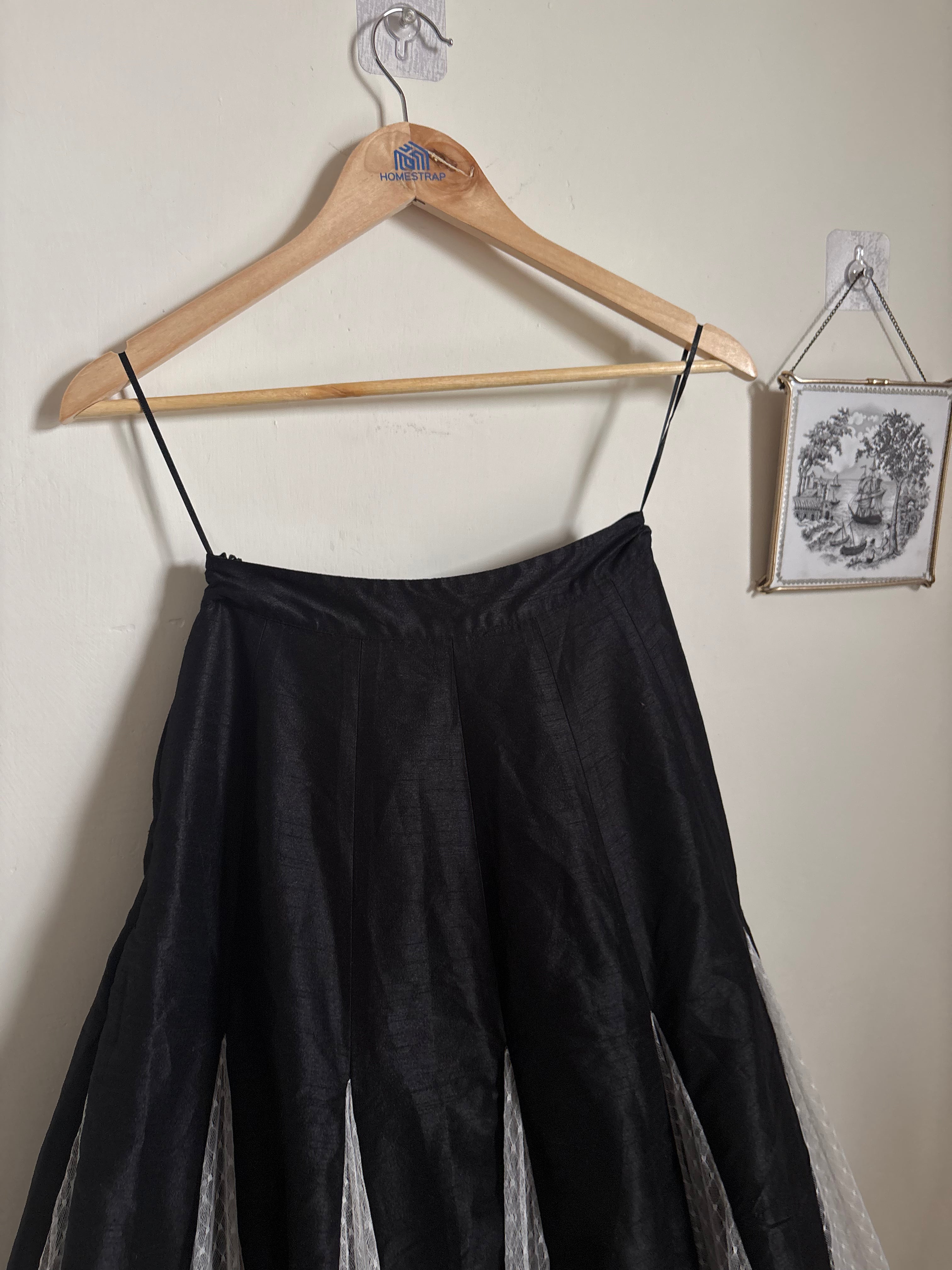 GODET FLARED MAXI SKIRT