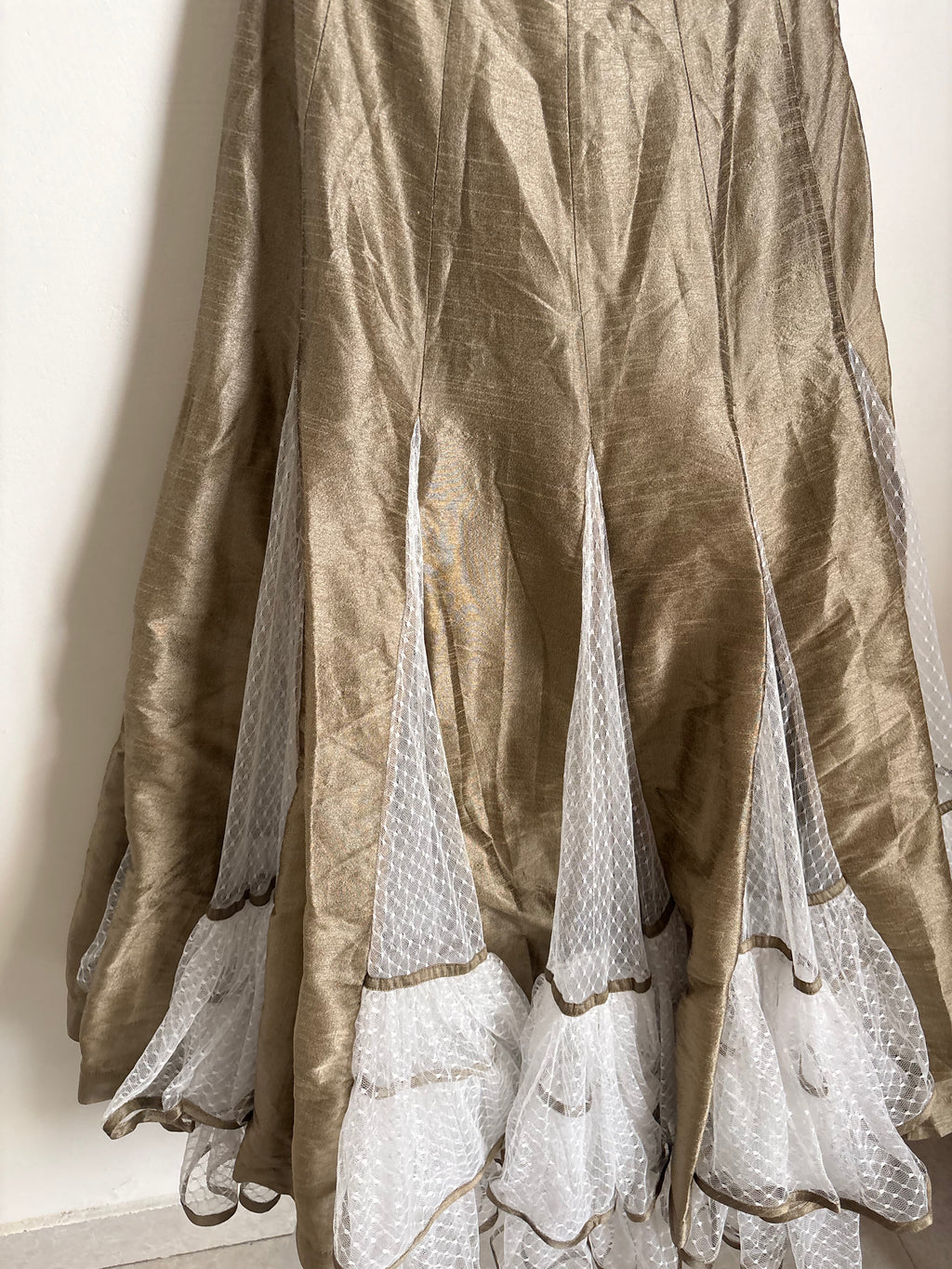 GODET FLARED MAXI SKIRT