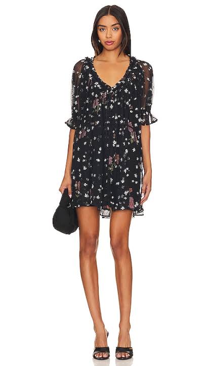 FREE PEOPLE With Love Mesh Mini Dress S