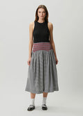 Damson Madder Layla Godet Midi Skirt