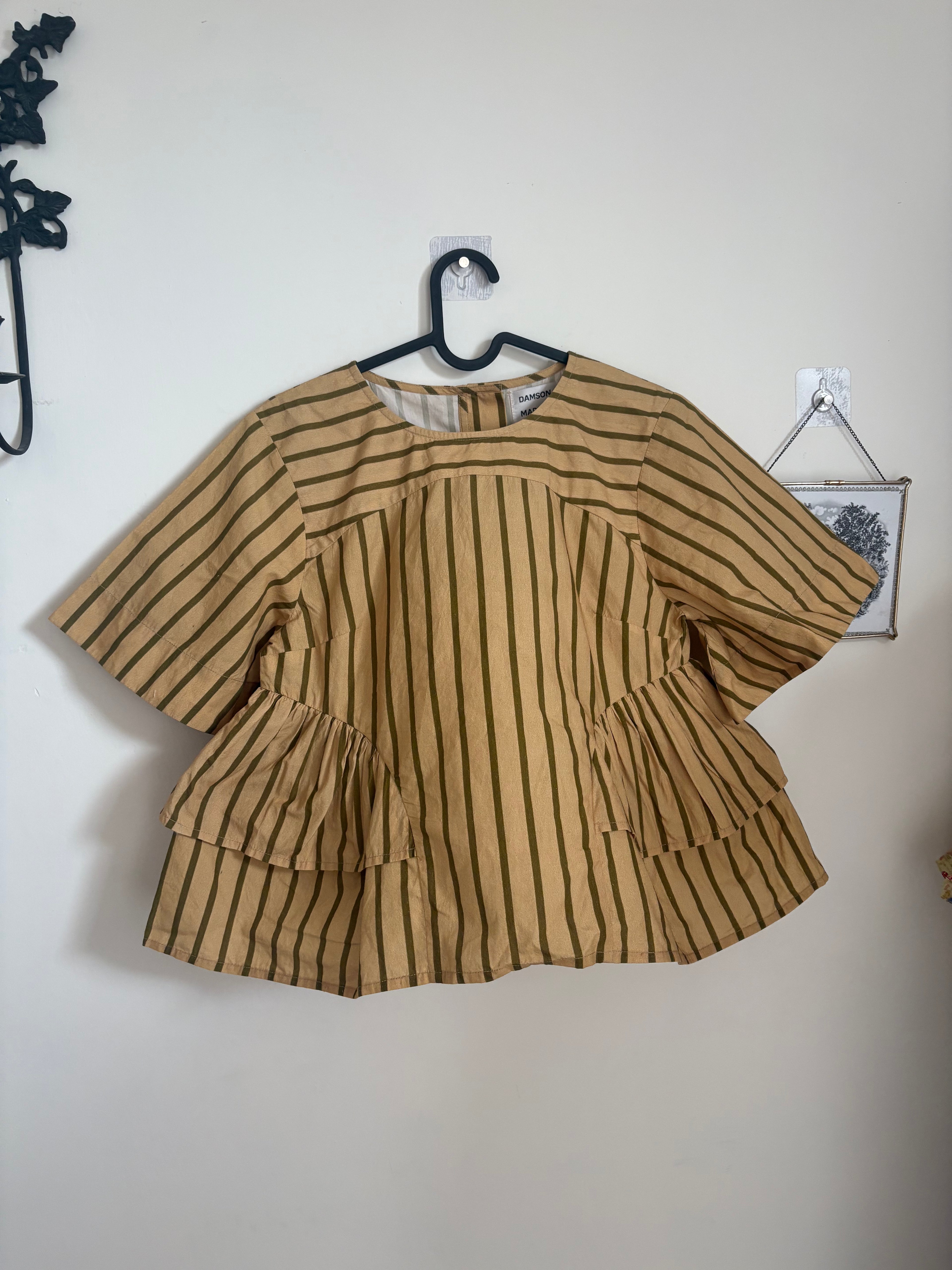 Damson Madder SAMPLE STRIPED TOP UK 10