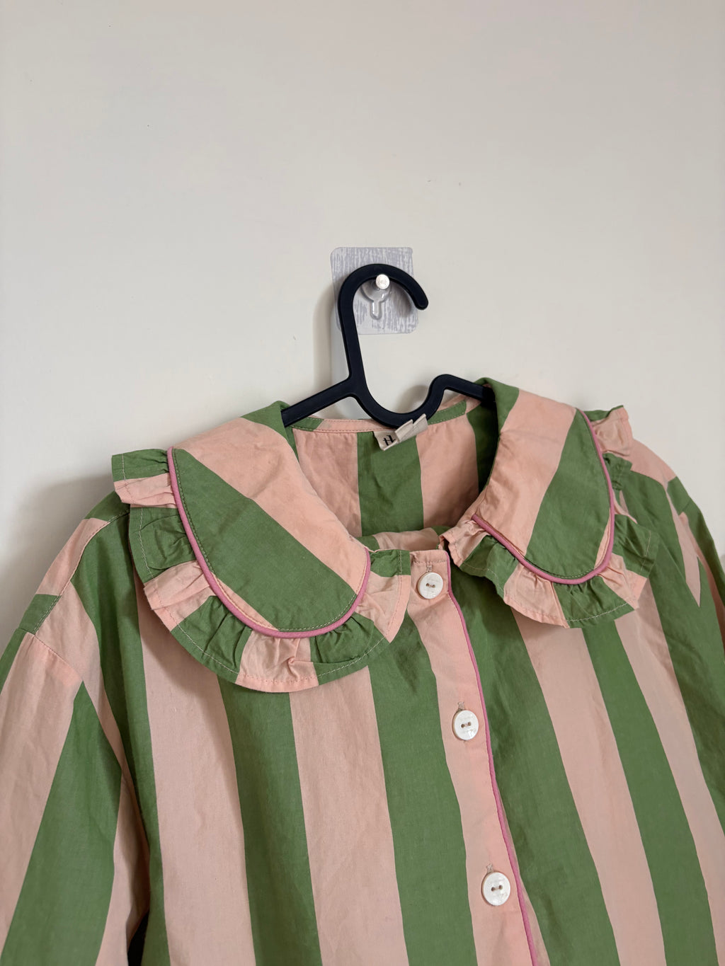 TBCO Cropped Cotton Pyjama Set  Green Stripe