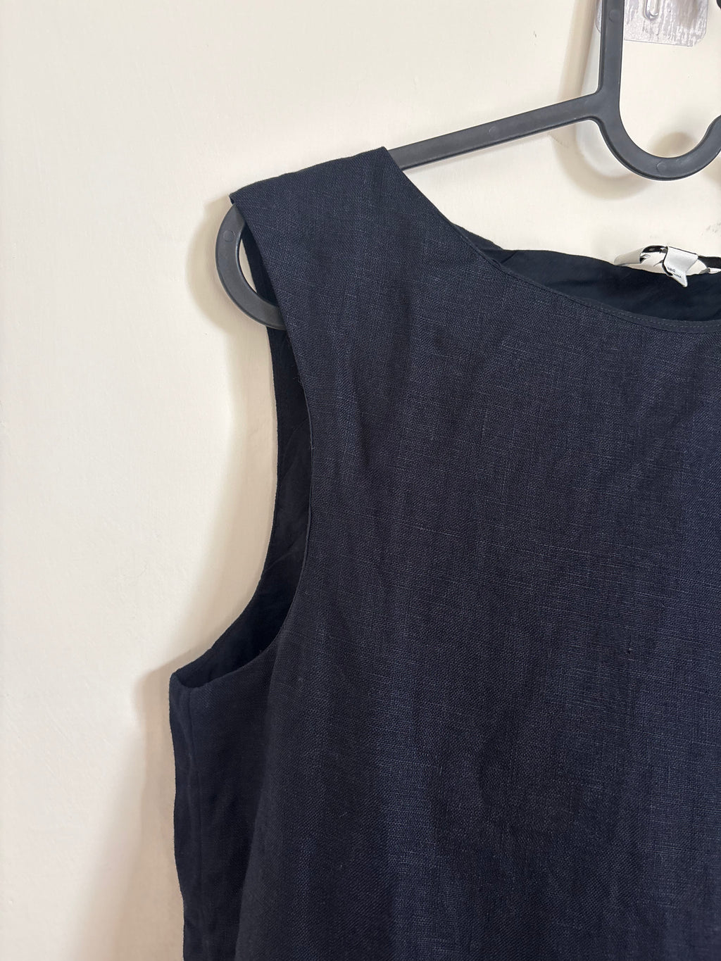 COS TWISTED-DETAIL LINEN TOP EU 42 (M/L)