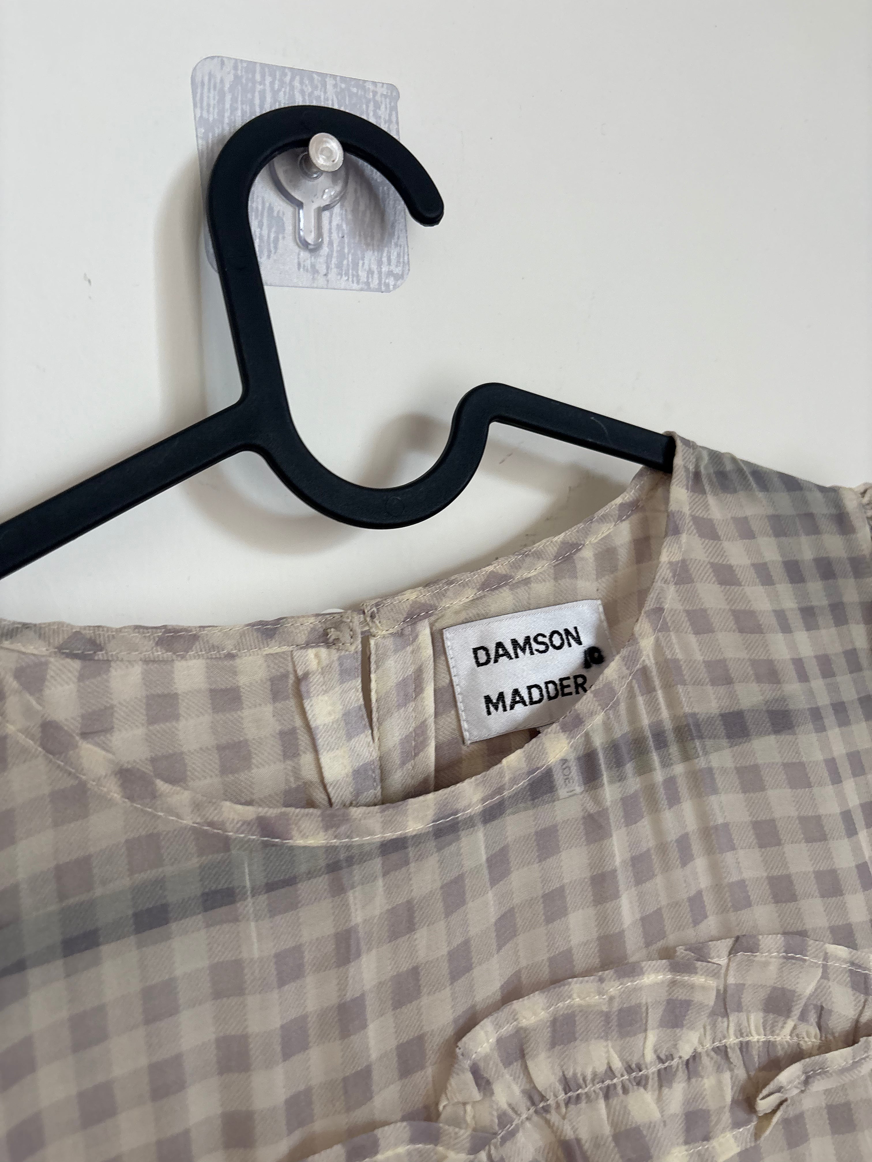 Damson Madder SAMPLE DRESS SHEER GINGHAM UK 10
