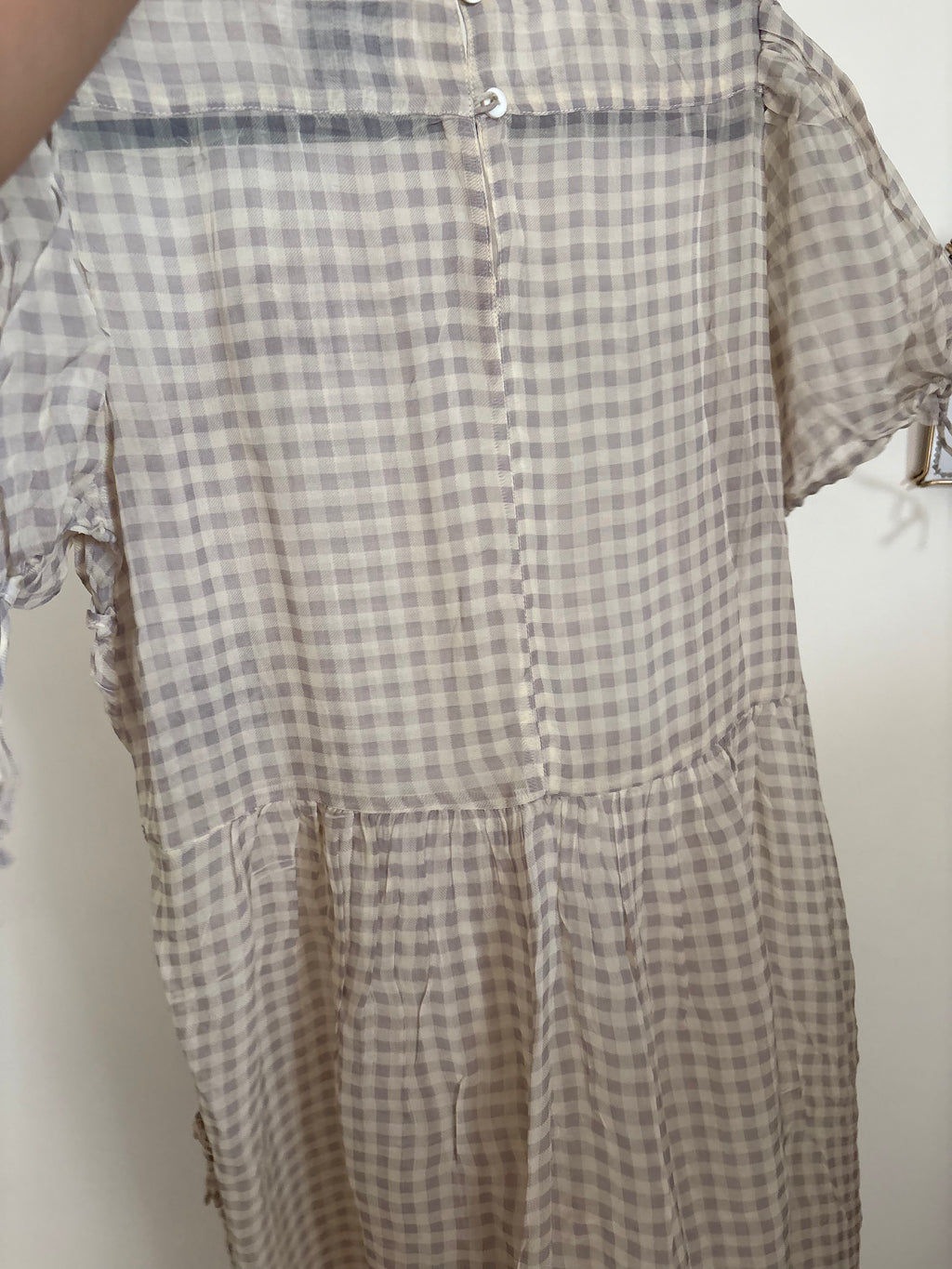 Damson Madder SAMPLE DRESS SHEER GINGHAM UK 10
