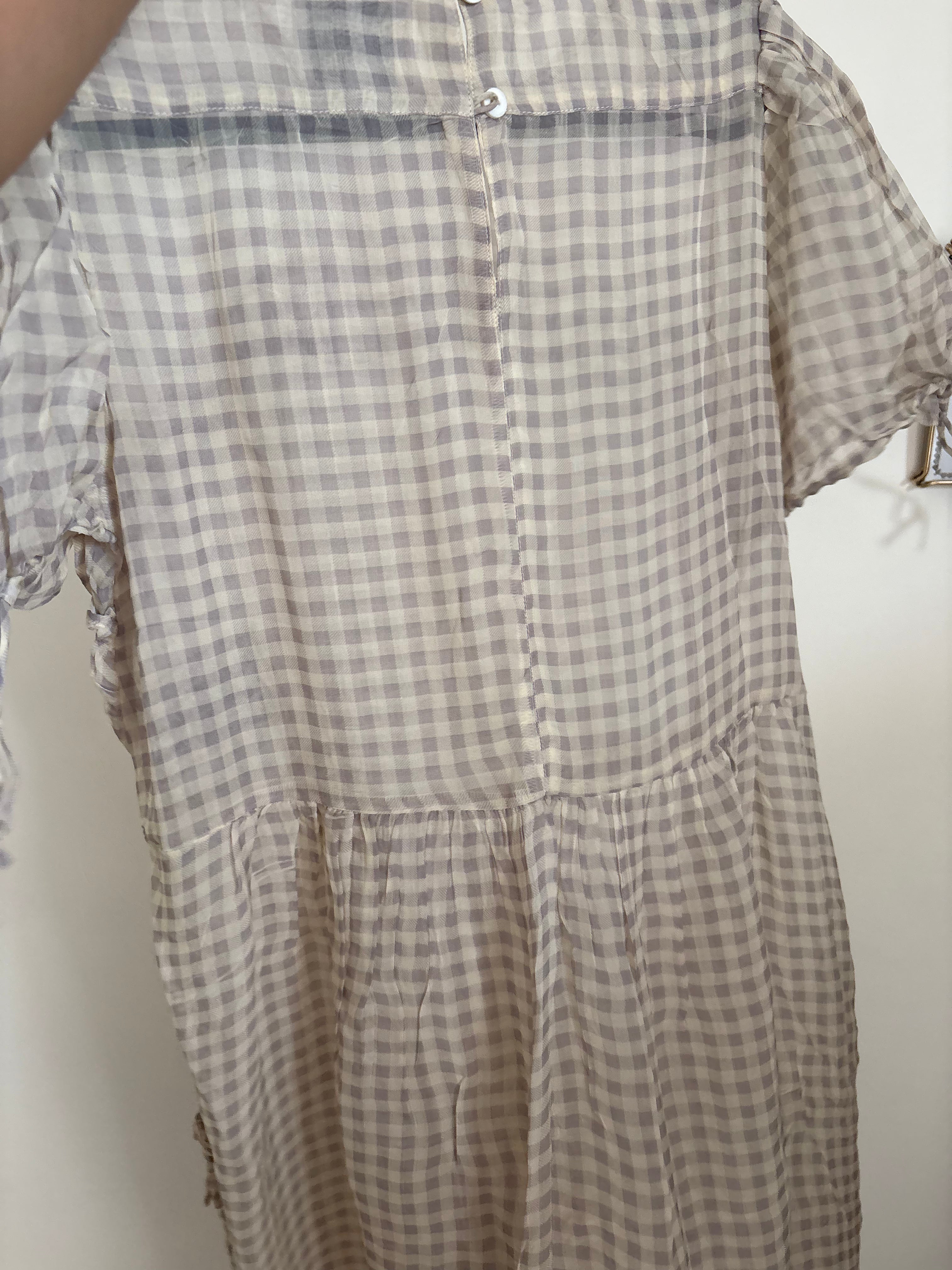 Damson Madder SAMPLE DRESS SHEER GINGHAM UK 10