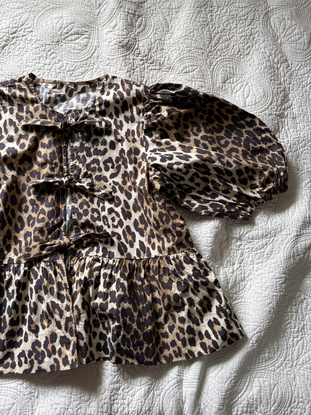 GANNI LEOPARD TOP