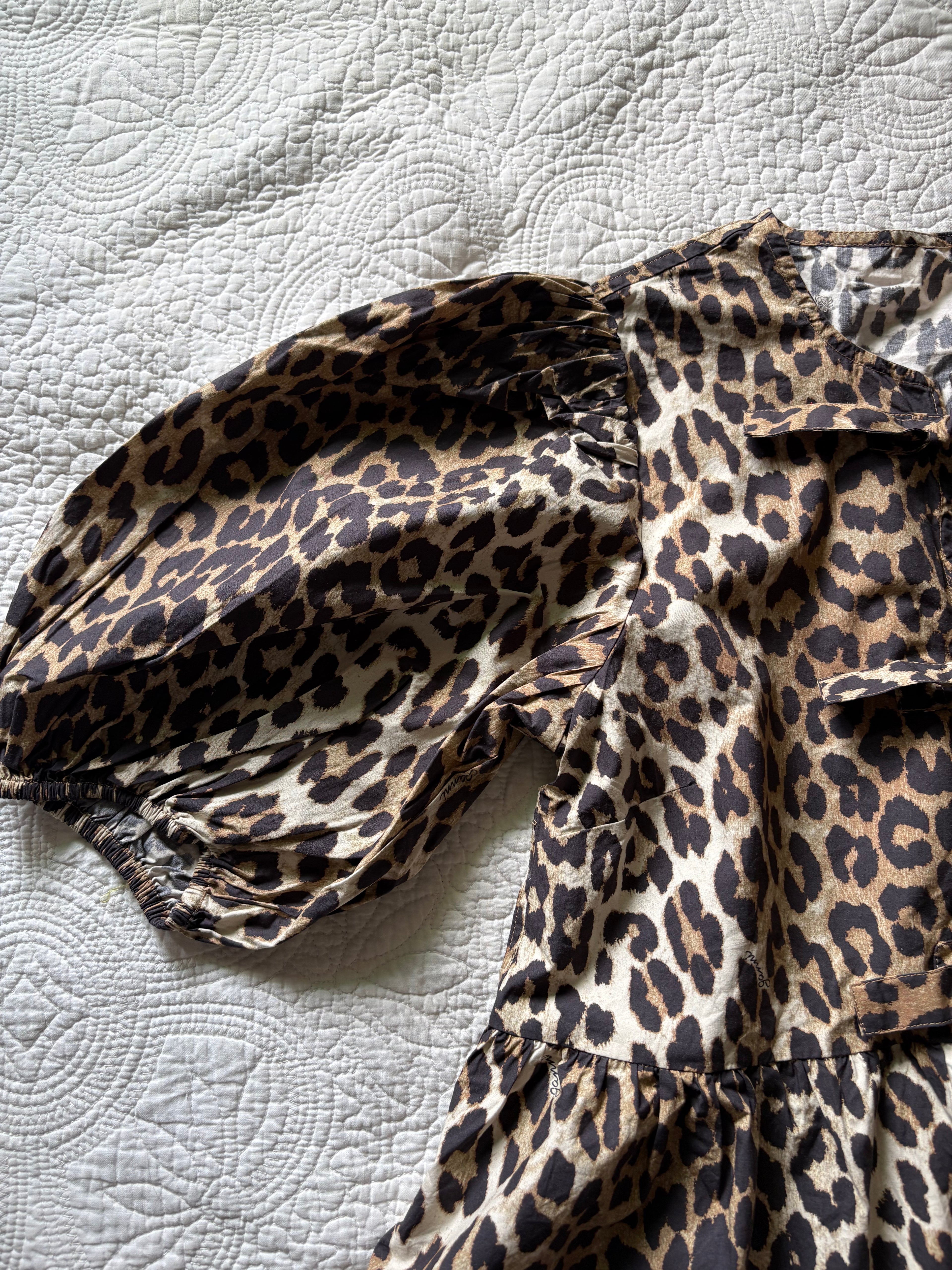 GANNI LEOPARD TOP