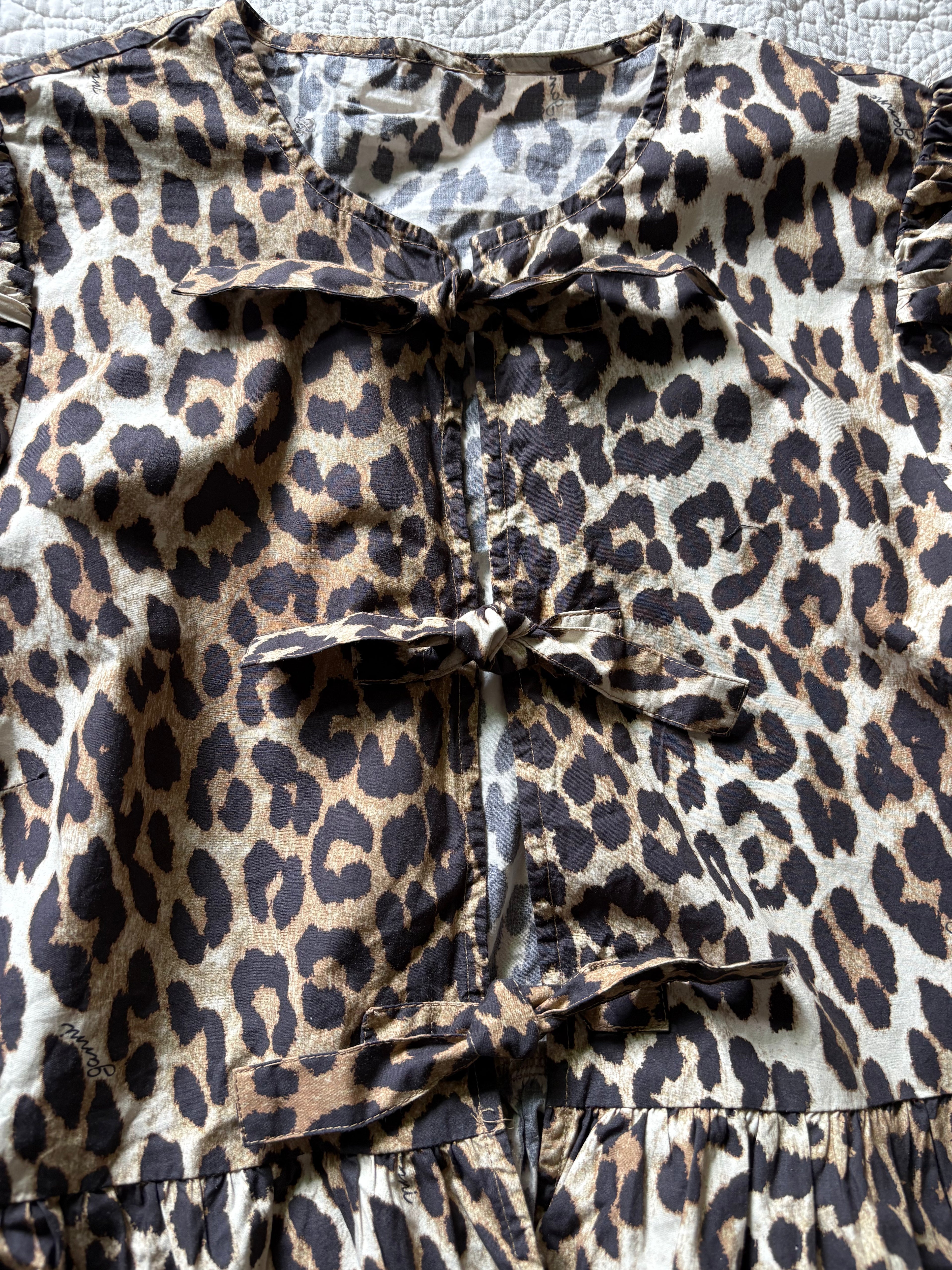 GANNI LEOPARD TOP