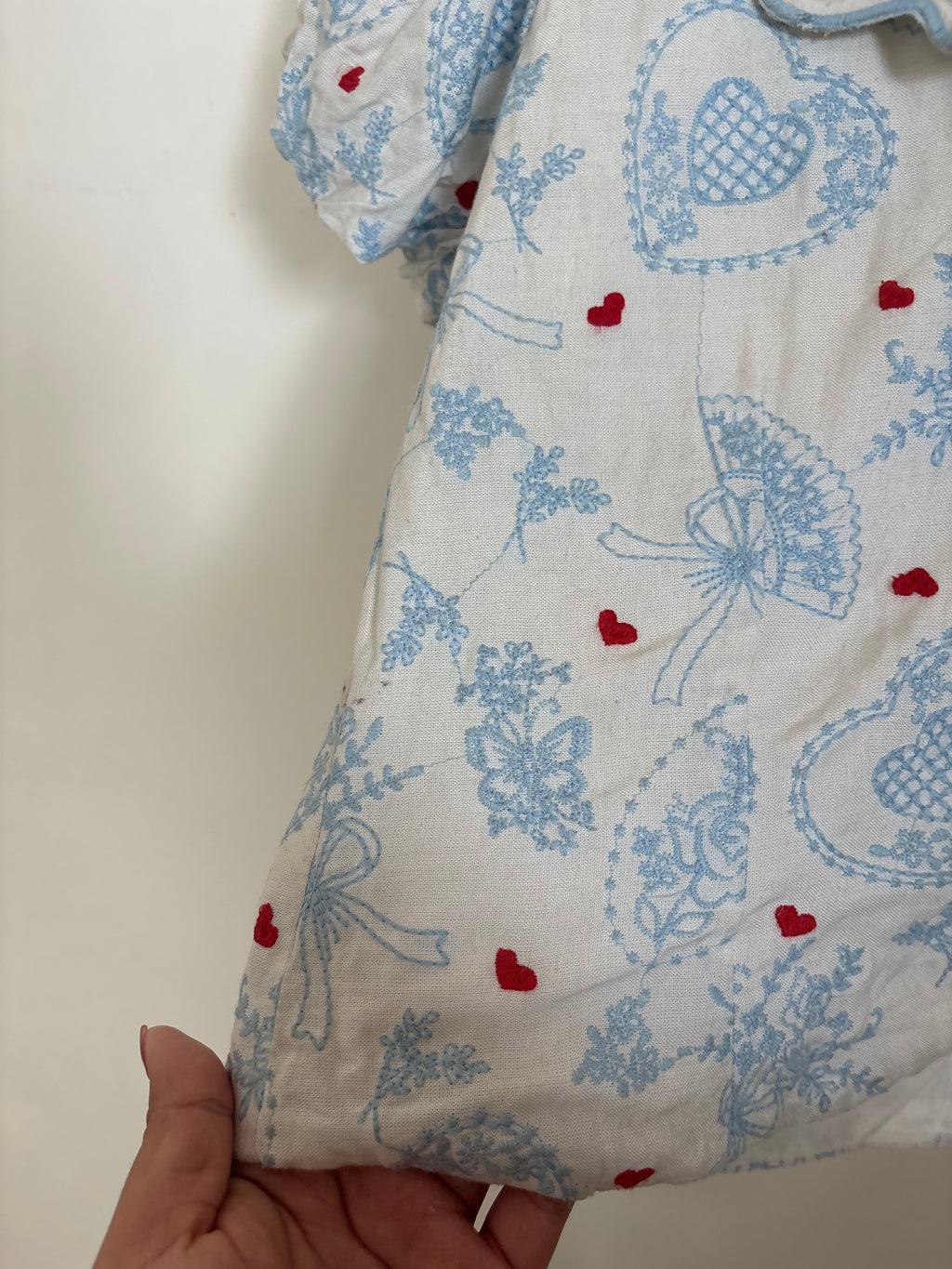 For Love & Lemons Livia Linen Blend Puff-Sleeve Blouse S