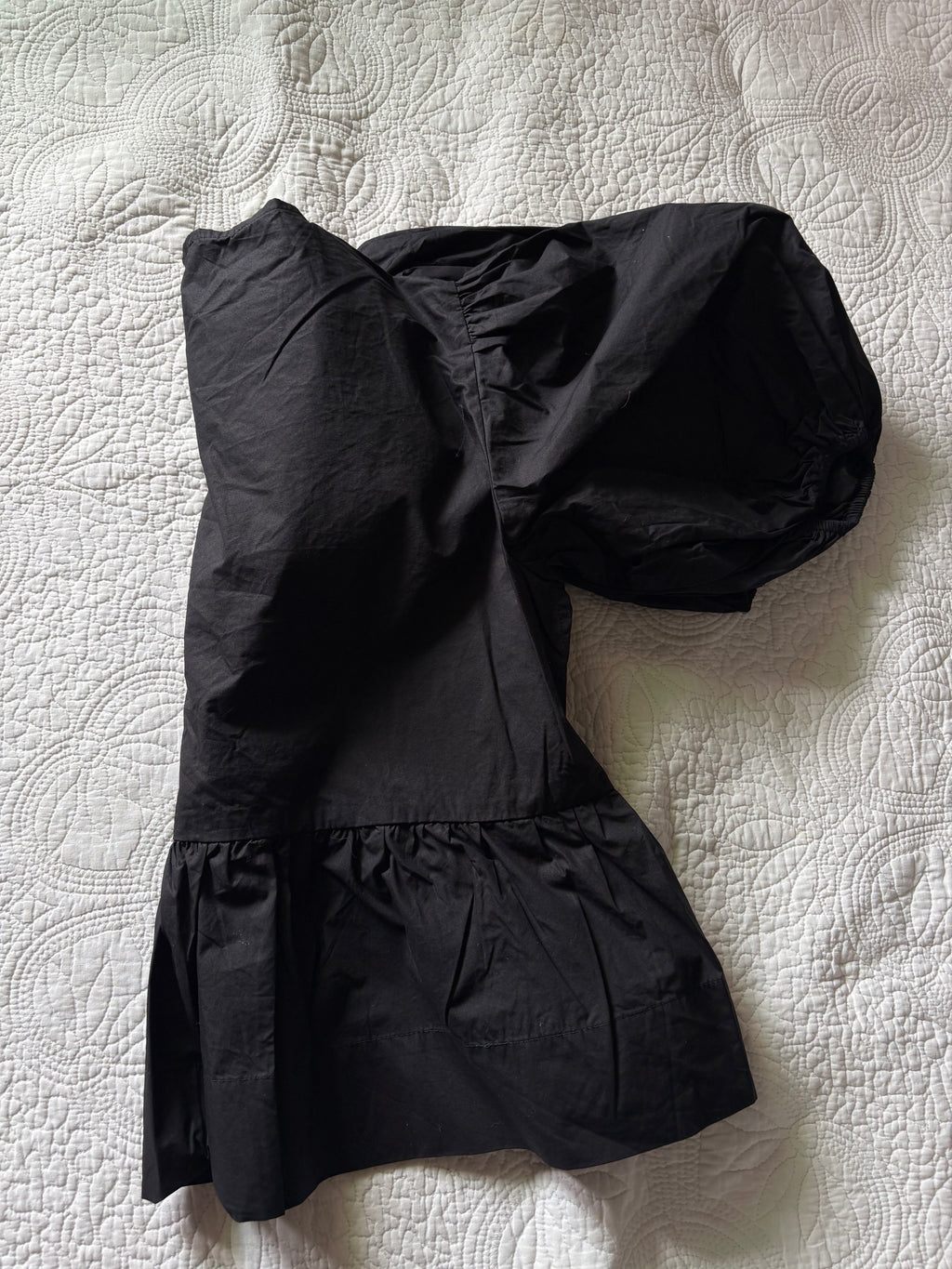 GANNI TIE TOP BLACK