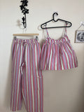 DAMSON MADDER PINK STRIPED SET UK 10