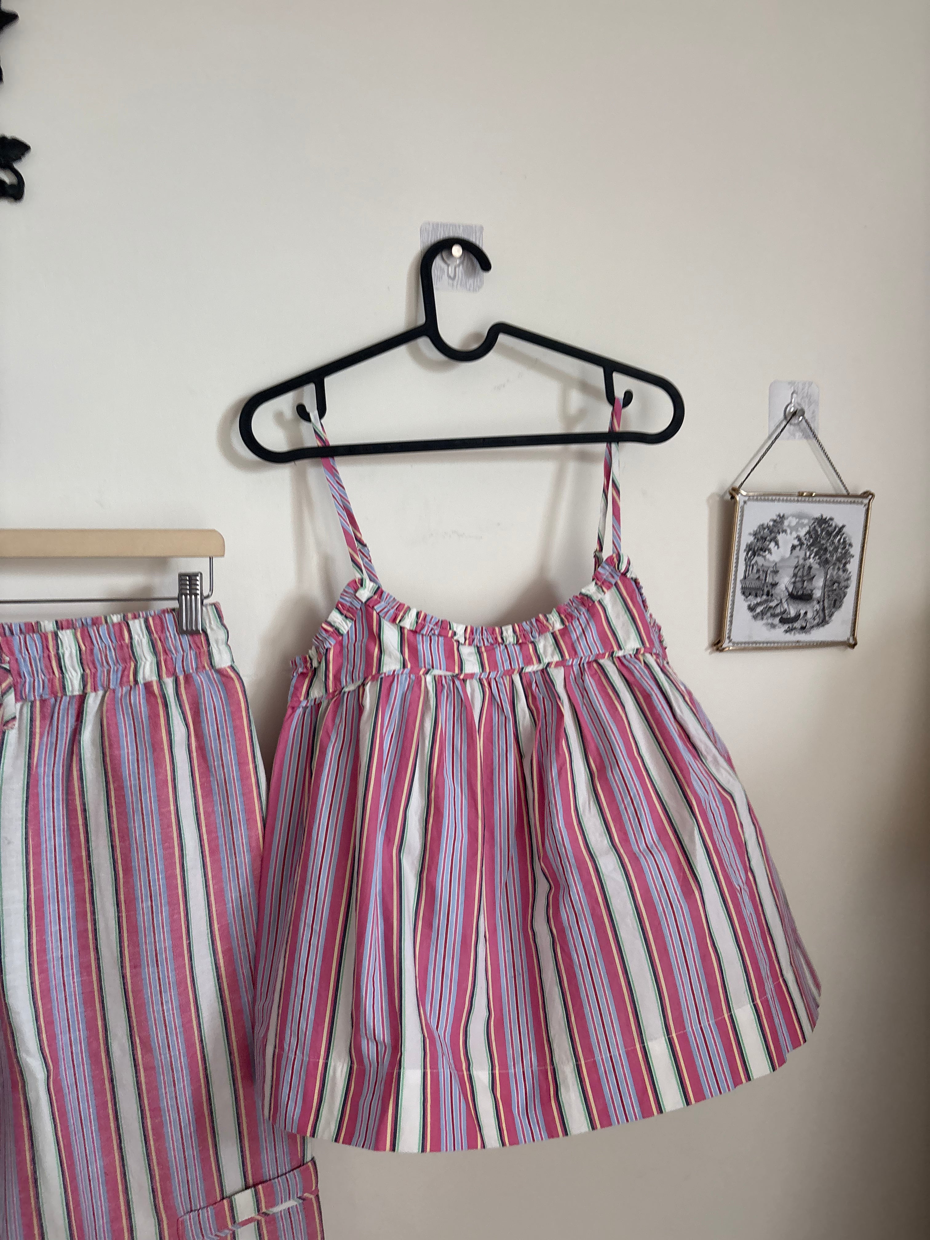 DAMSON MADDER PINK STRIPED SET UK 10