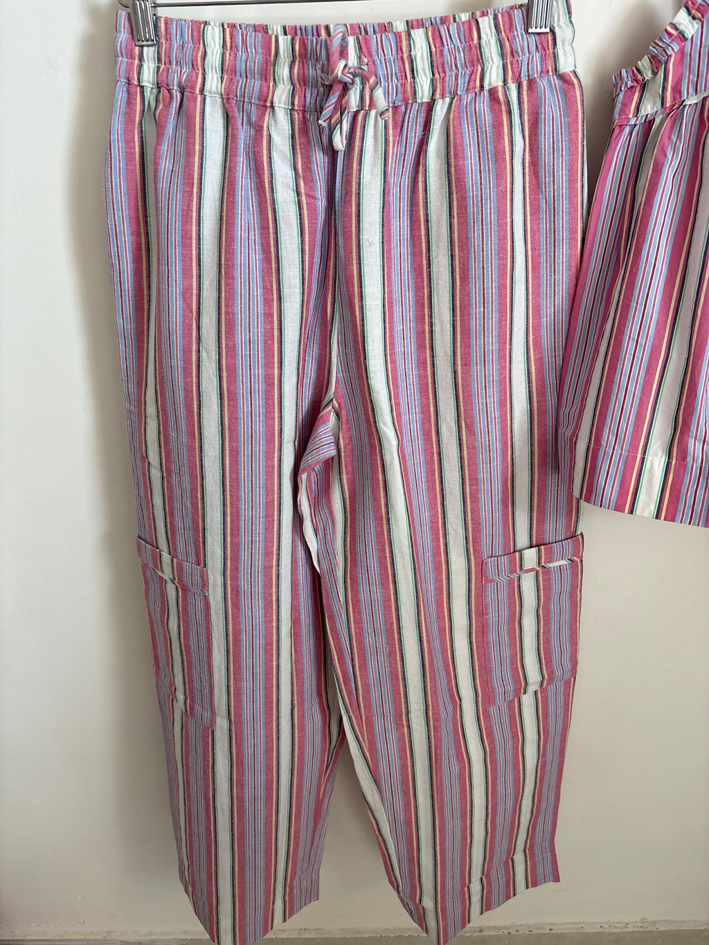 DAMSON MADDER PINK STRIPED SET UK 10