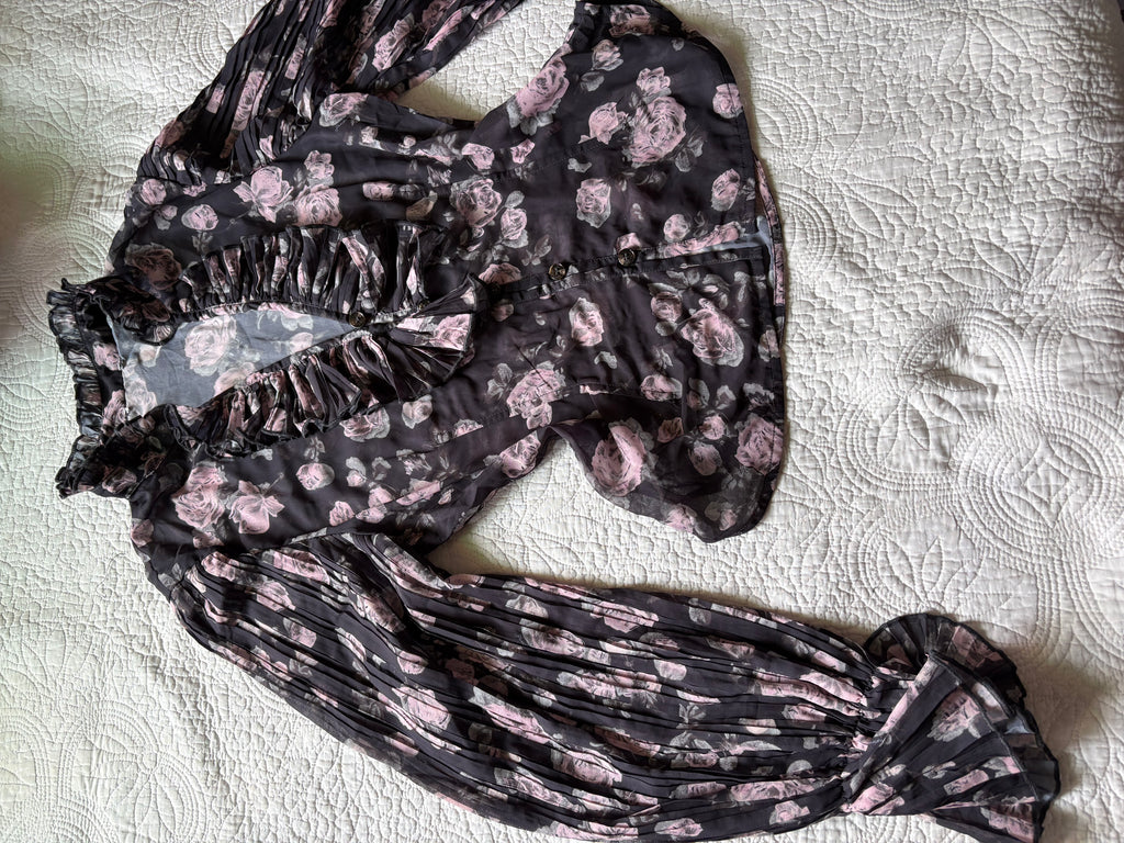 GANNI FLORAL TOP