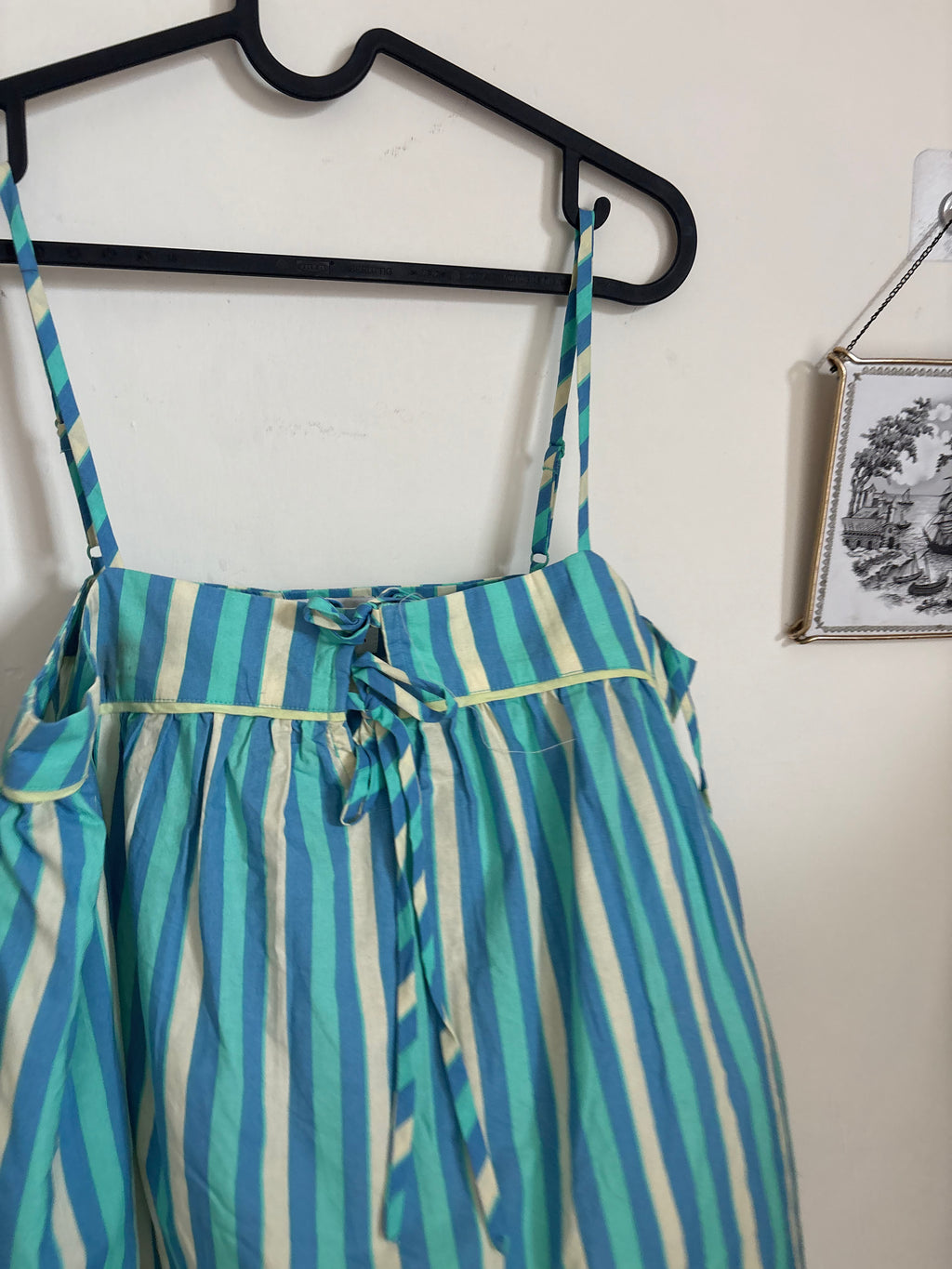 DAMSON MADDER Ellis Shell Striped Top in Organic-cotton UK 10