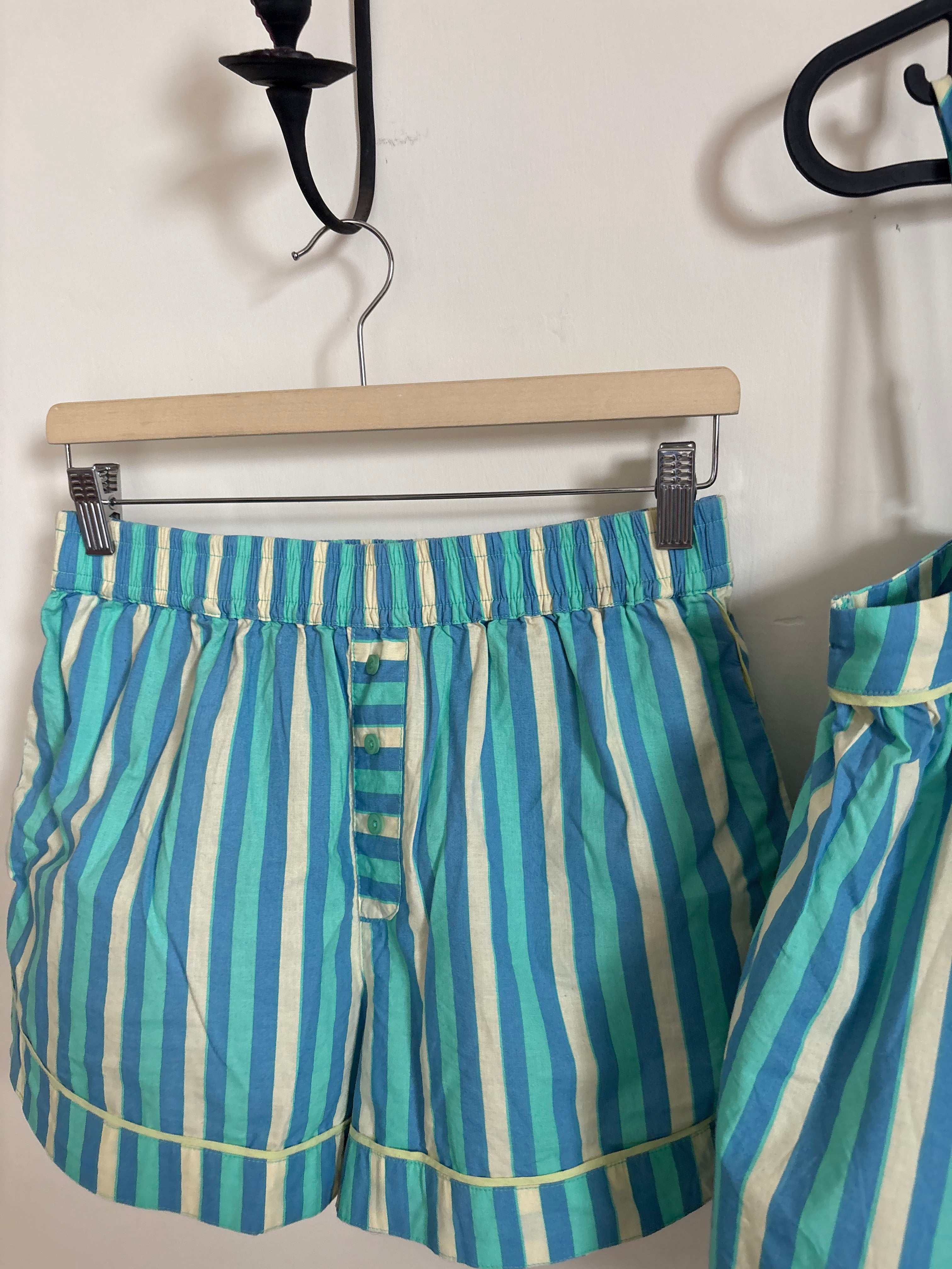 DAMSON MADDER Ellis Shell Striped Top in Organic-cotton UK 10