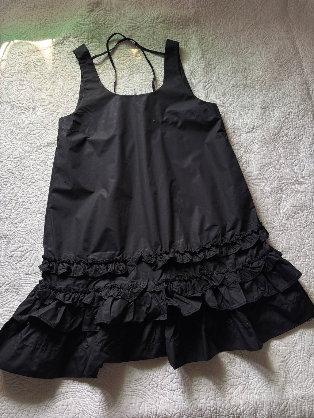 GANNI RUFFLE DETAIL DRESS