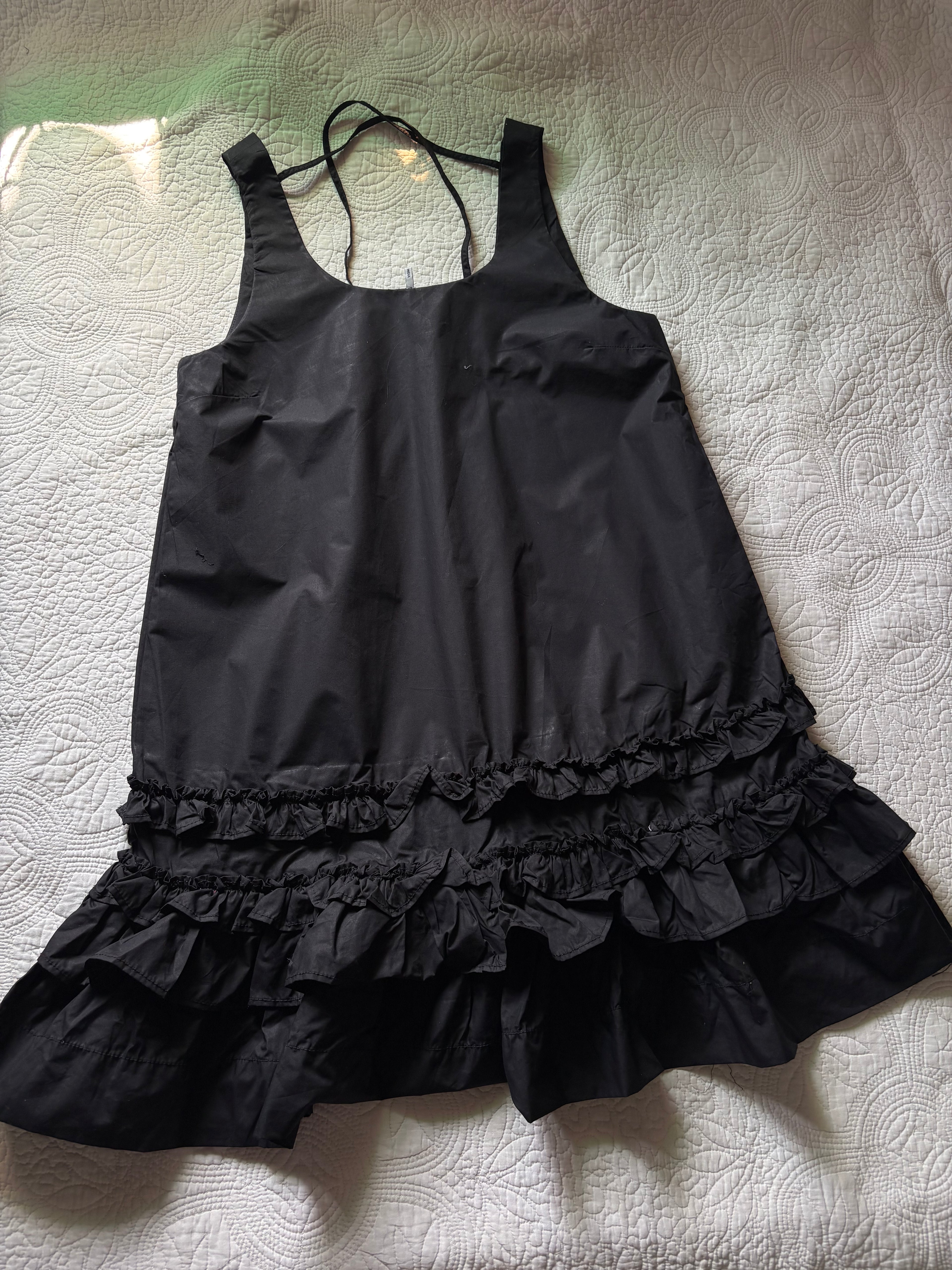 GANNI RUFFLE DETAIL DRESS