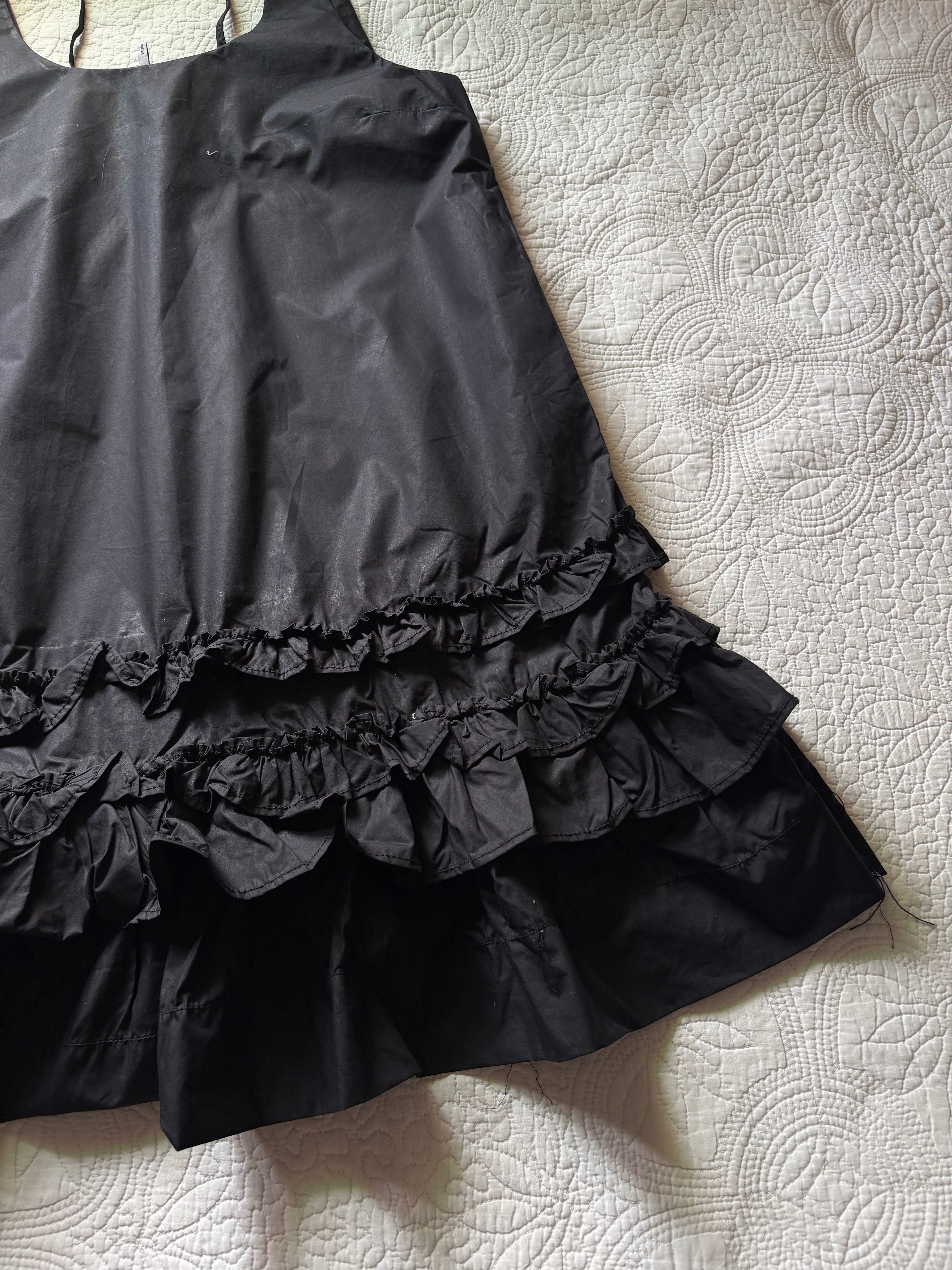 GANNI RUFFLE DETAIL DRESS