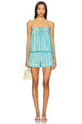 DAMSON MADDER Ellis Shell Striped Top in Organic-cotton UK 10