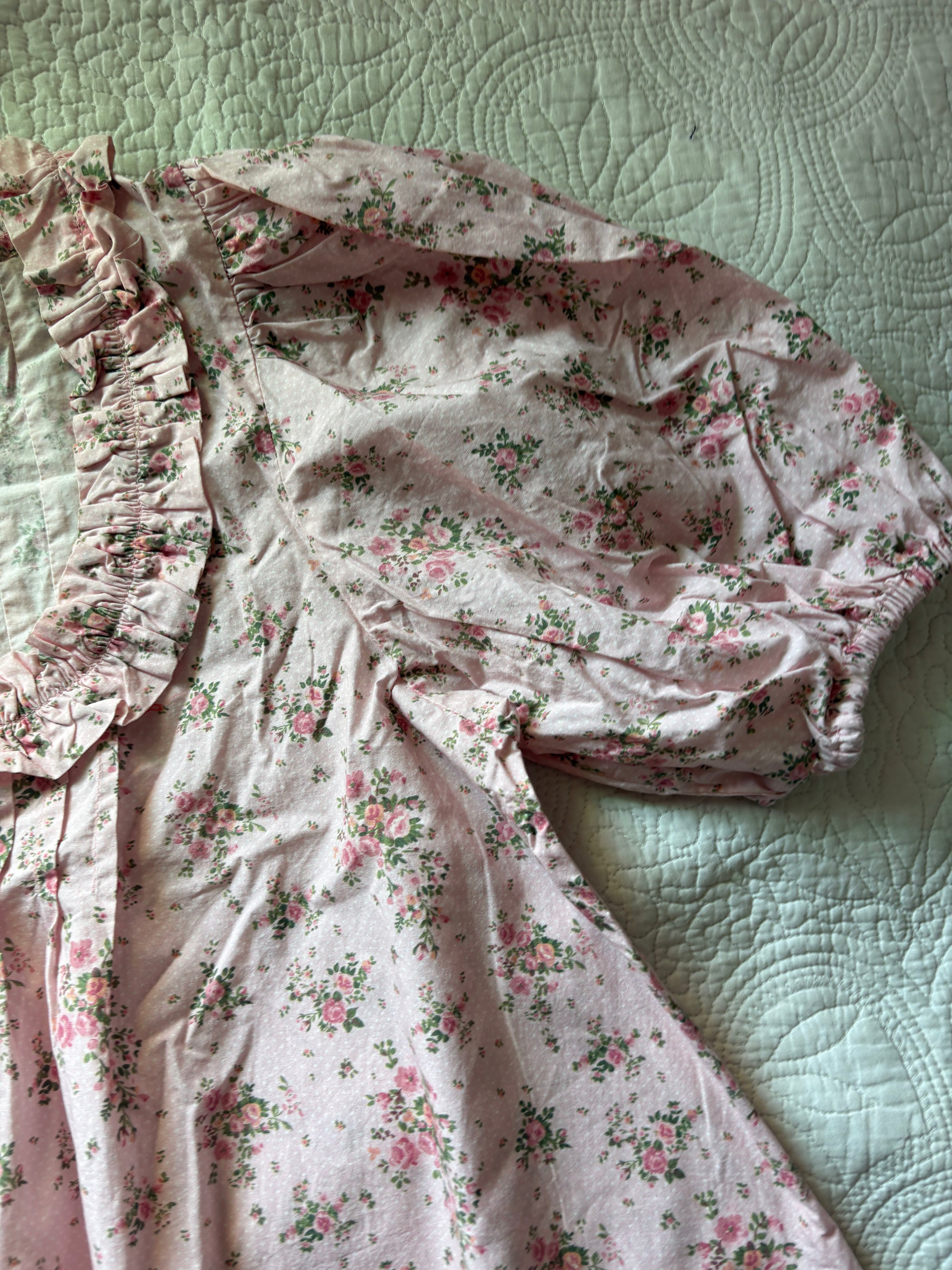 DAMSON MADDER JEMIMA RUFFLE DRESS IN PINK UK 10