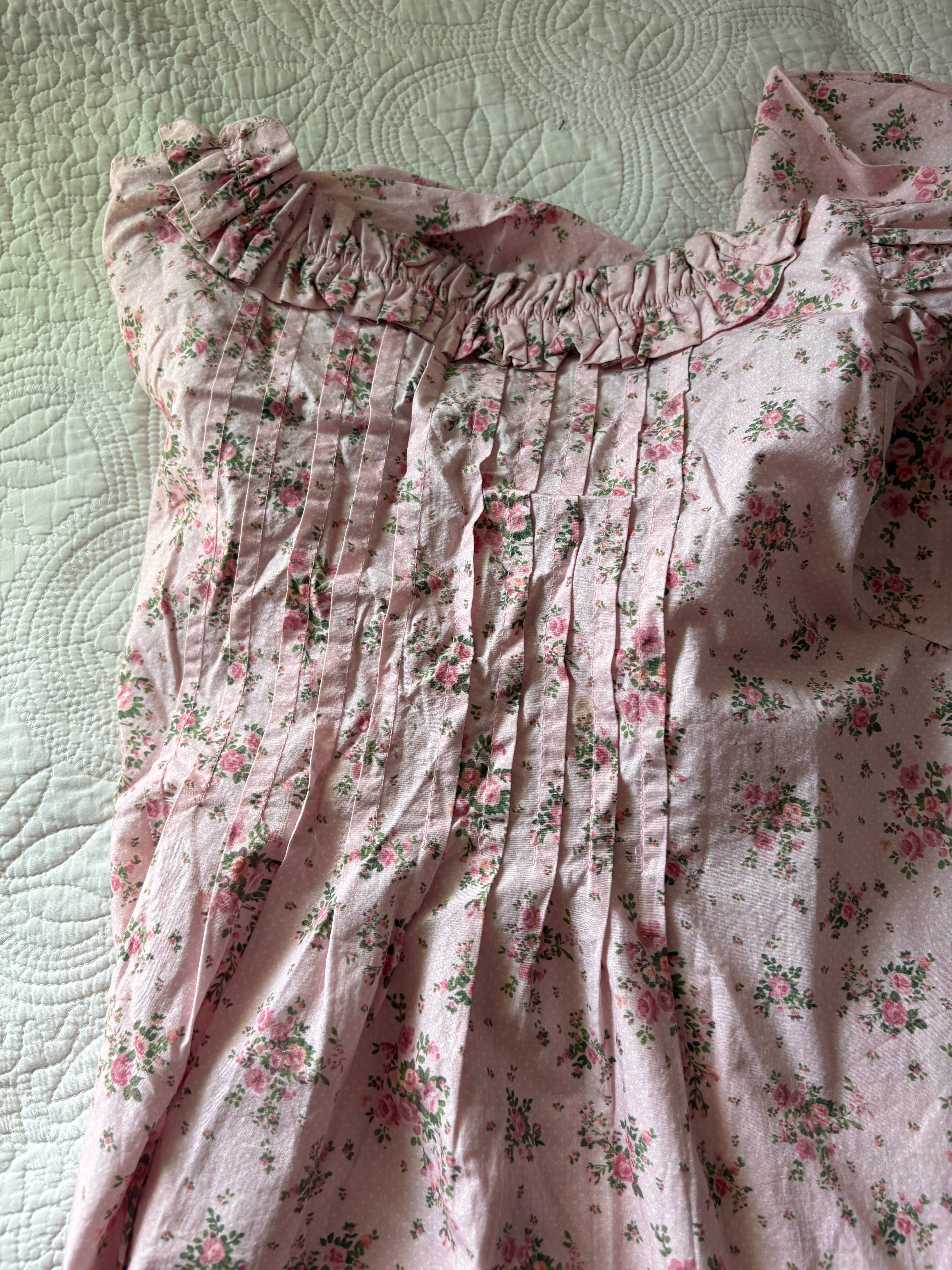 DAMSON MADDER JEMIMA RUFFLE DRESS IN PINK UK 10