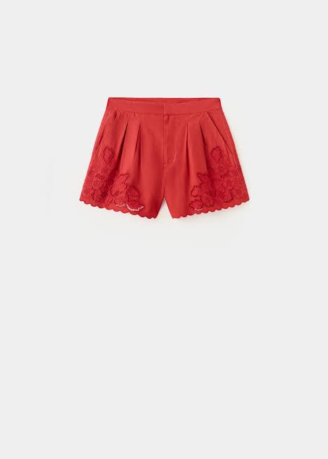 MNG RED SHORTS UK 12