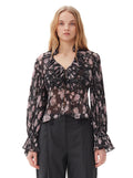GANNI FLORAL TOP
