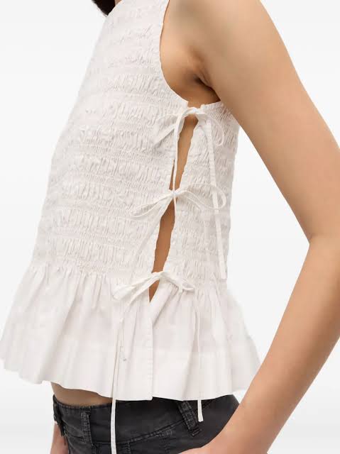 GANNI chambray seersucker XS