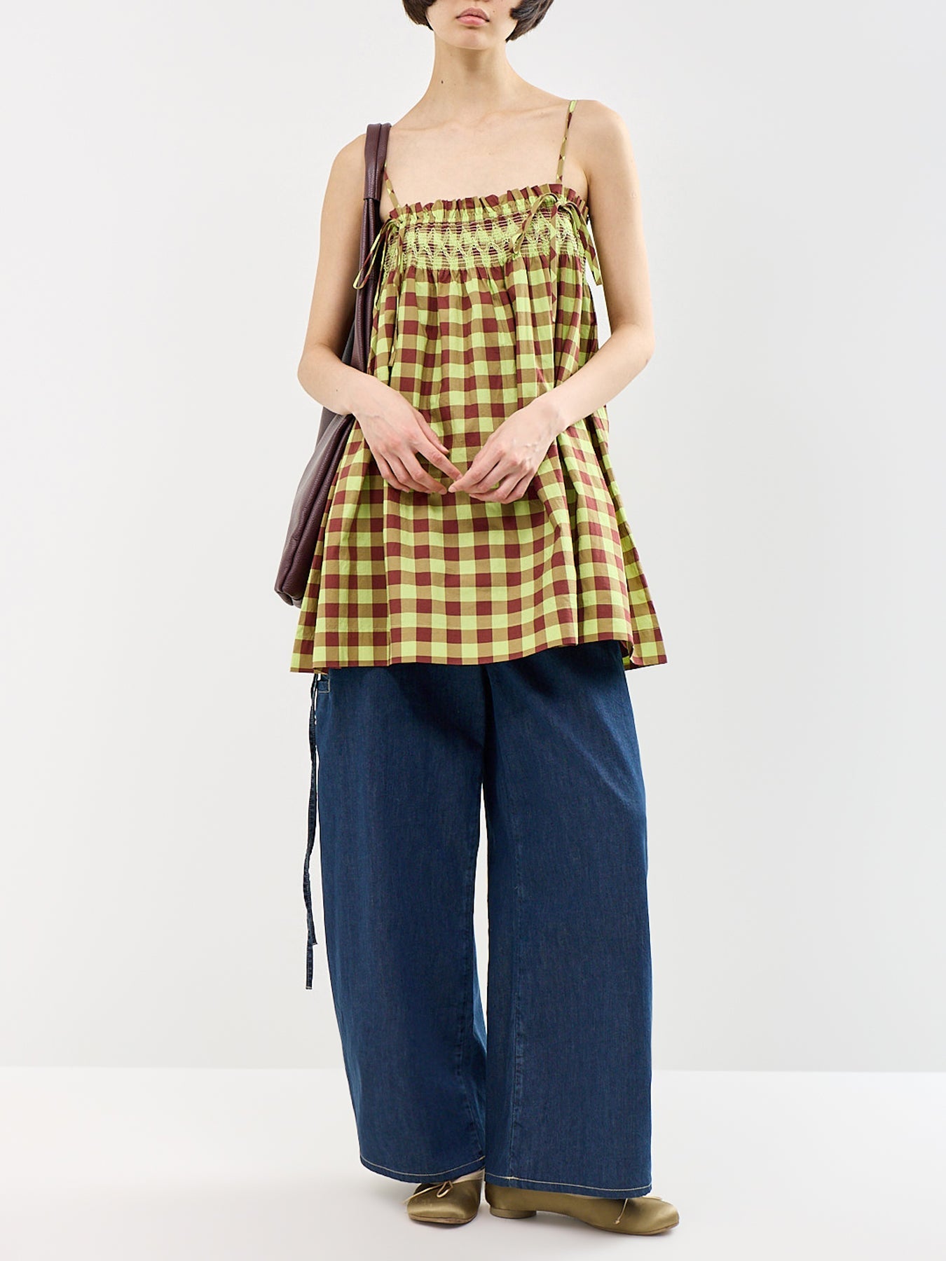 DAMSON MADDER Lilo Gingham Mini Dress Multi