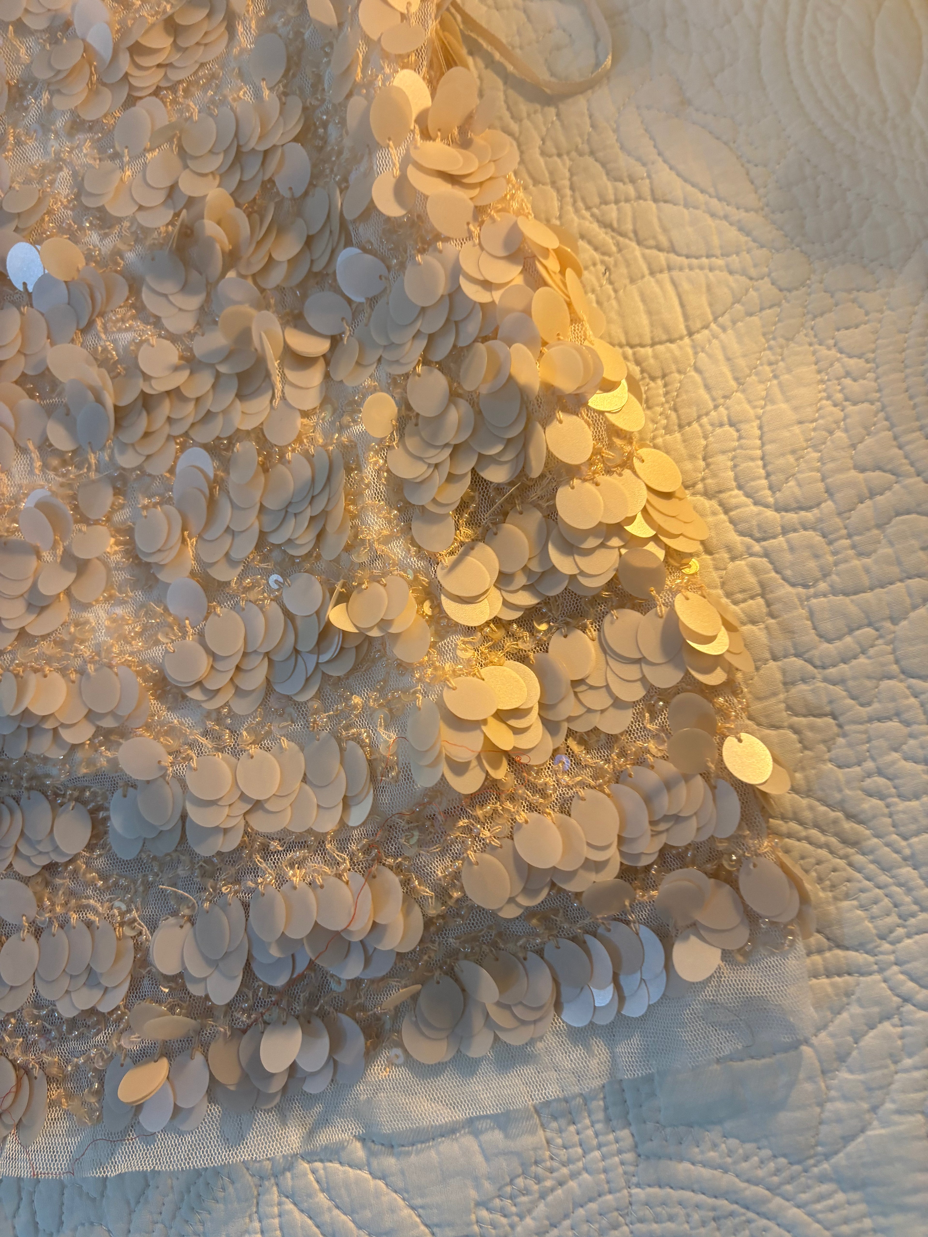 free people sequin skirt beige