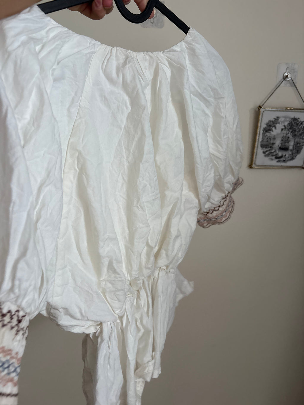 FREE PEOPLE Where We Meet Smocked Blouse XS