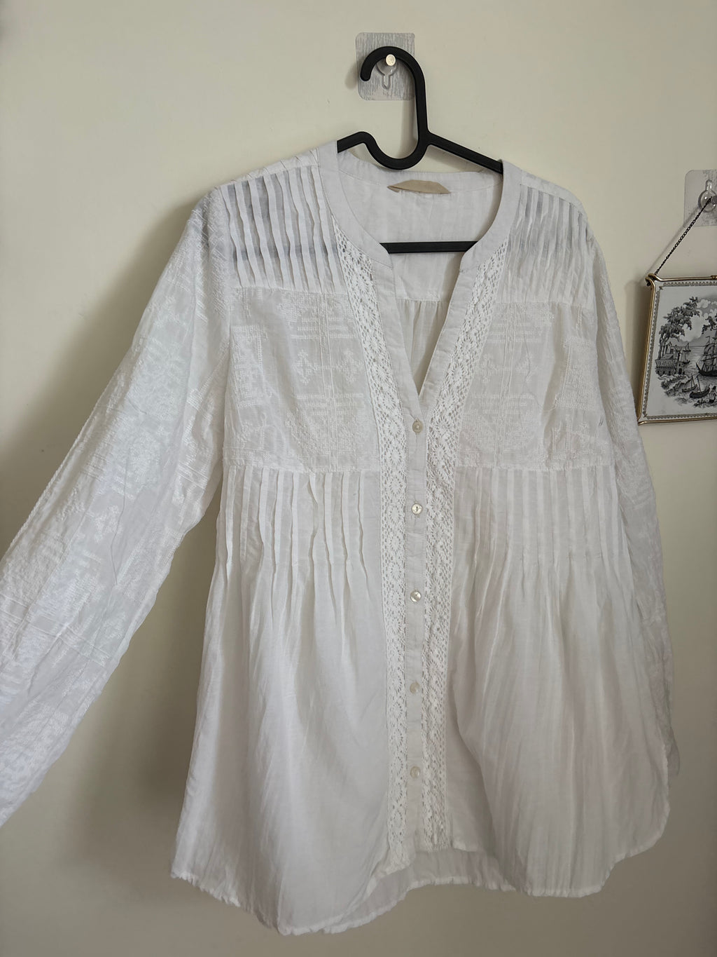 SOFT SURROUNDINGS EMBROIDERED TOP S