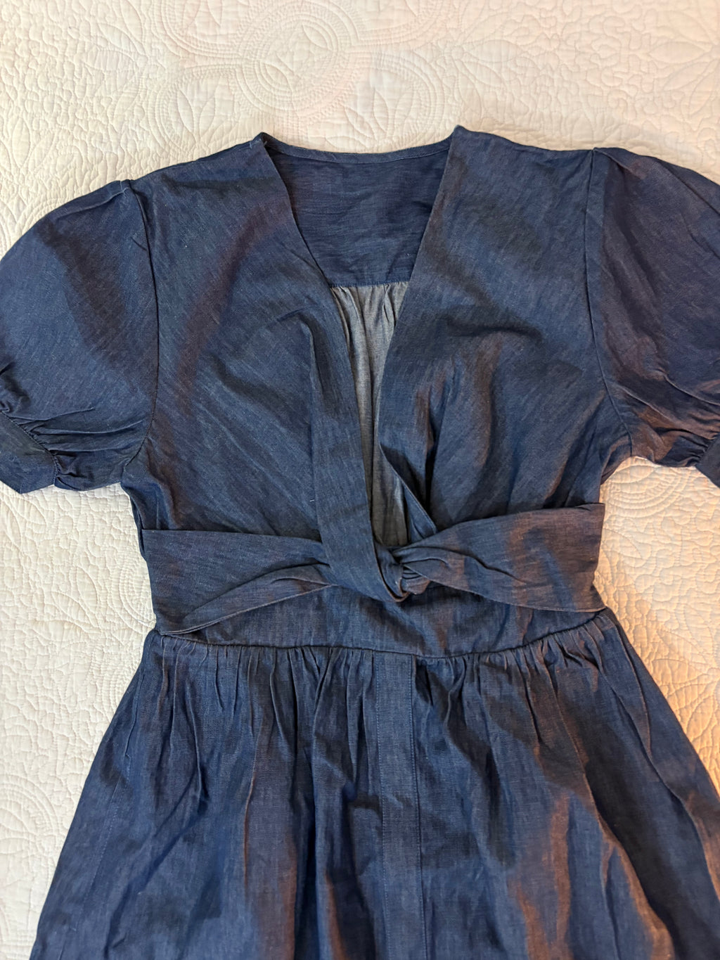 Denim Vneck dress