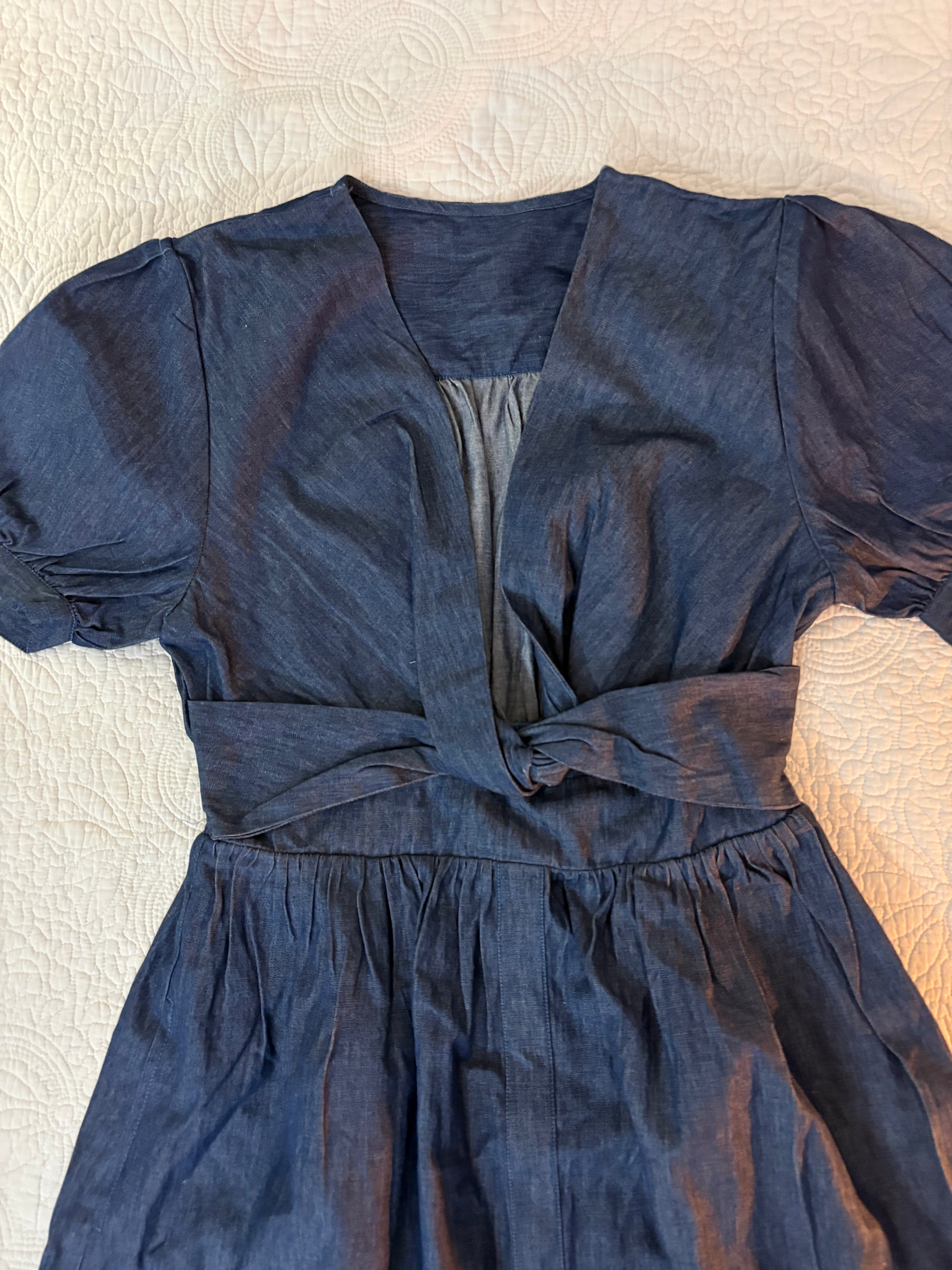 Denim Vneck dress