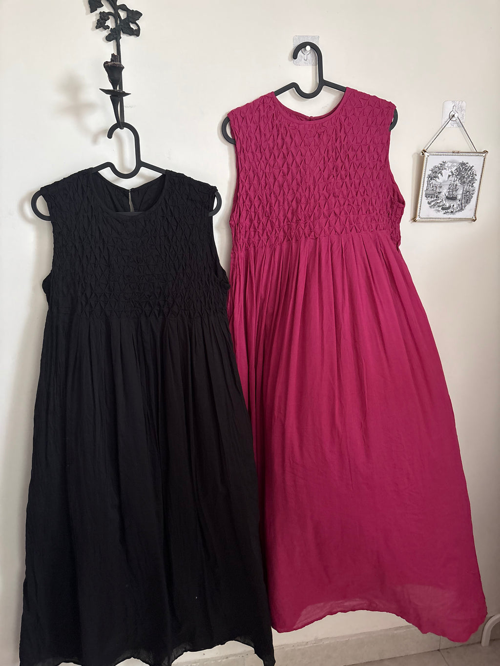 SPICK&SPAN COTTON SMOCKED DRESS FS