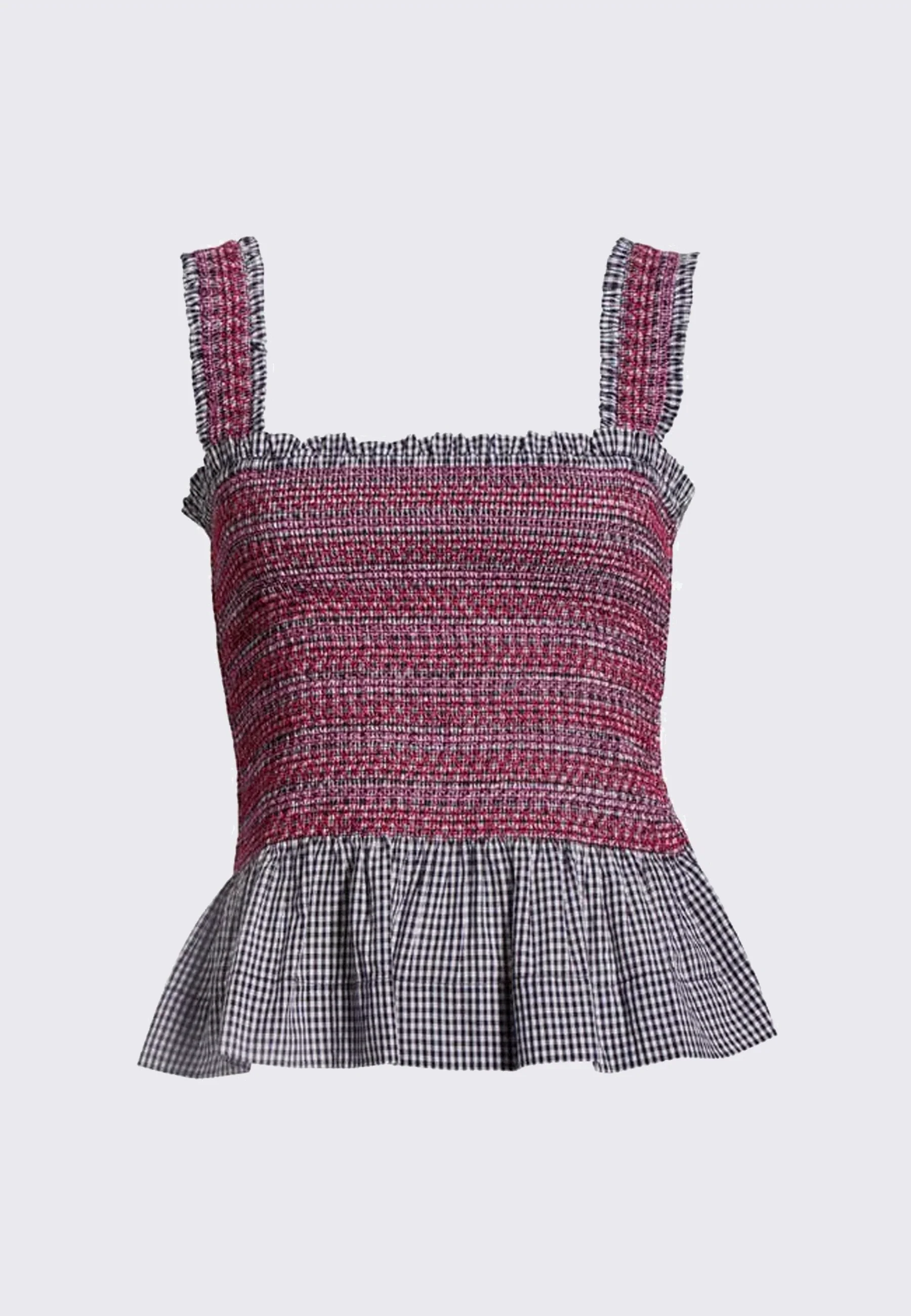 DDamson Madder Ami Cami - Black White Gingham UK 16
