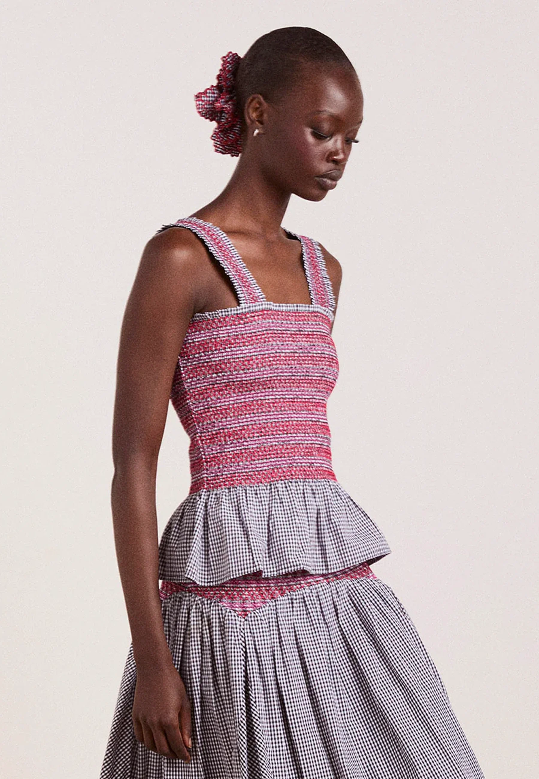 DDamson Madder Ami Cami - Black White Gingham UK 16