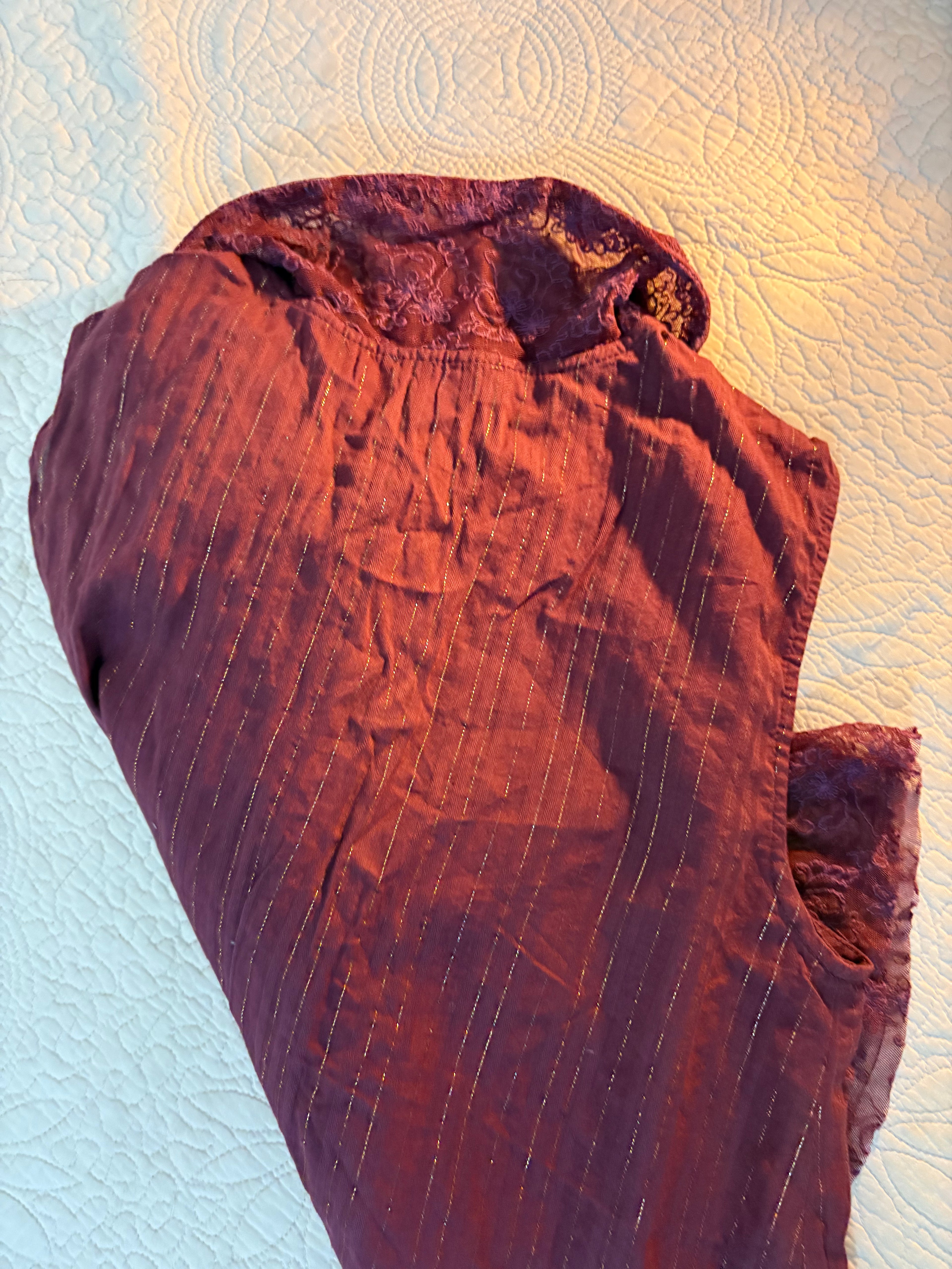 Nicoli maroon tie top