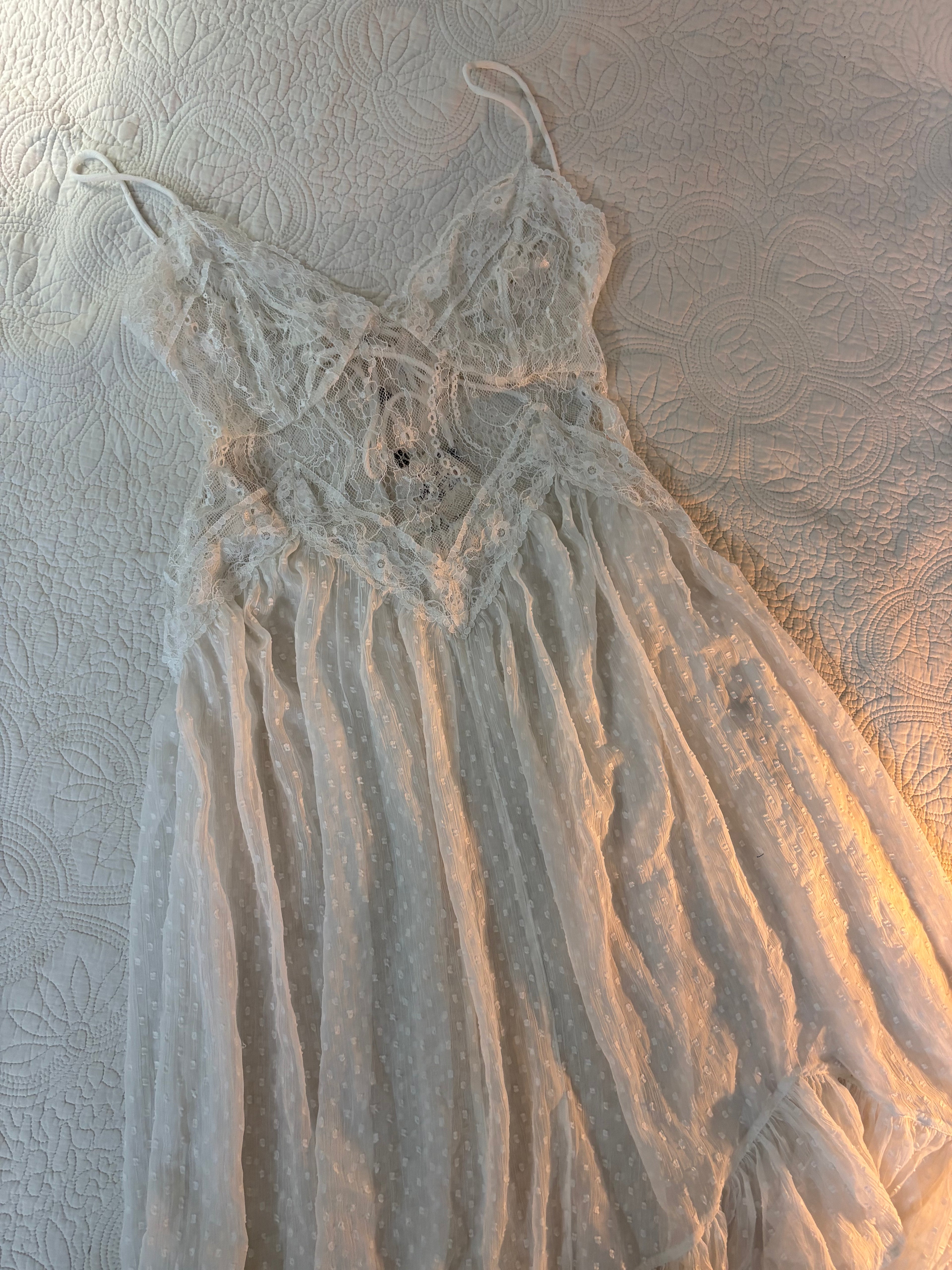 free people light my fire sheer lace M