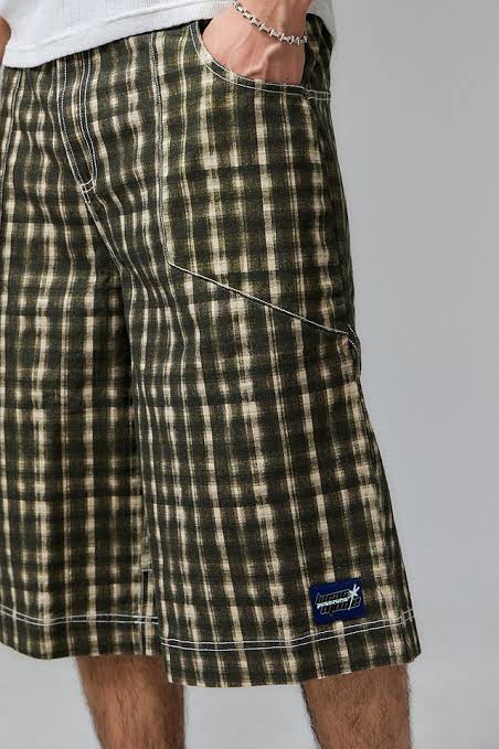 BASIC PLEASURE MODE JORTS CHECKED 32"