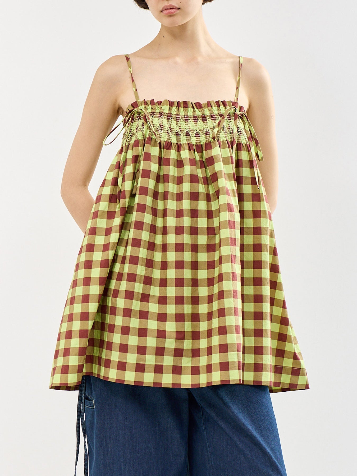 DAMSON MADDER Lilo Gingham Mini Dress Multi