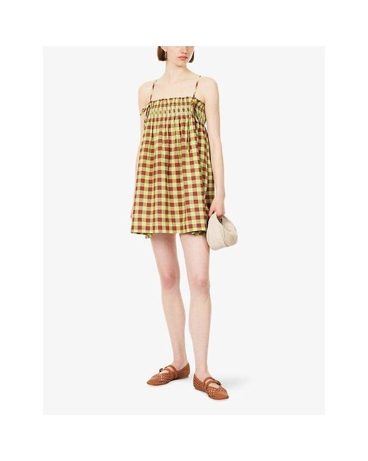 DAMSON MADDER Lilo Gingham Mini Dress Multi